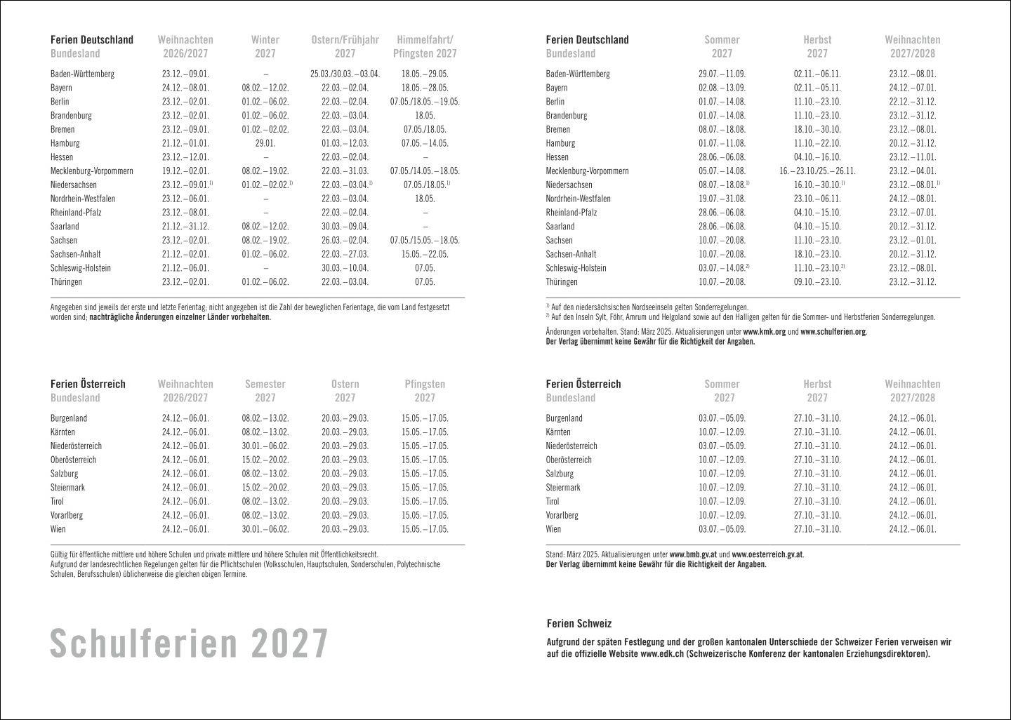 Beispielinhalt (Bild) Lady Terminkalender A6 2027