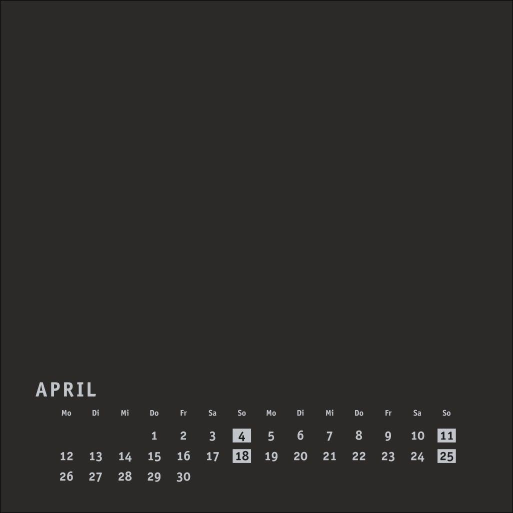 Beispielinhalt (Bild) Premium-Bastelkalender schwarz klein 2027