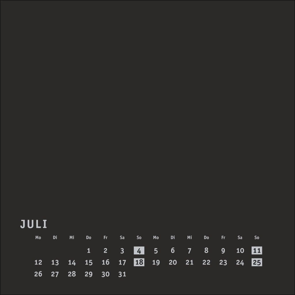 Beispielinhalt (Bild) Premium-Bastelkalender schwarz klein 2027