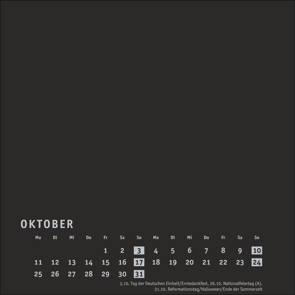 Beispielinhalt (Bild) Premium-Bastelkalender schwarz klein 2027