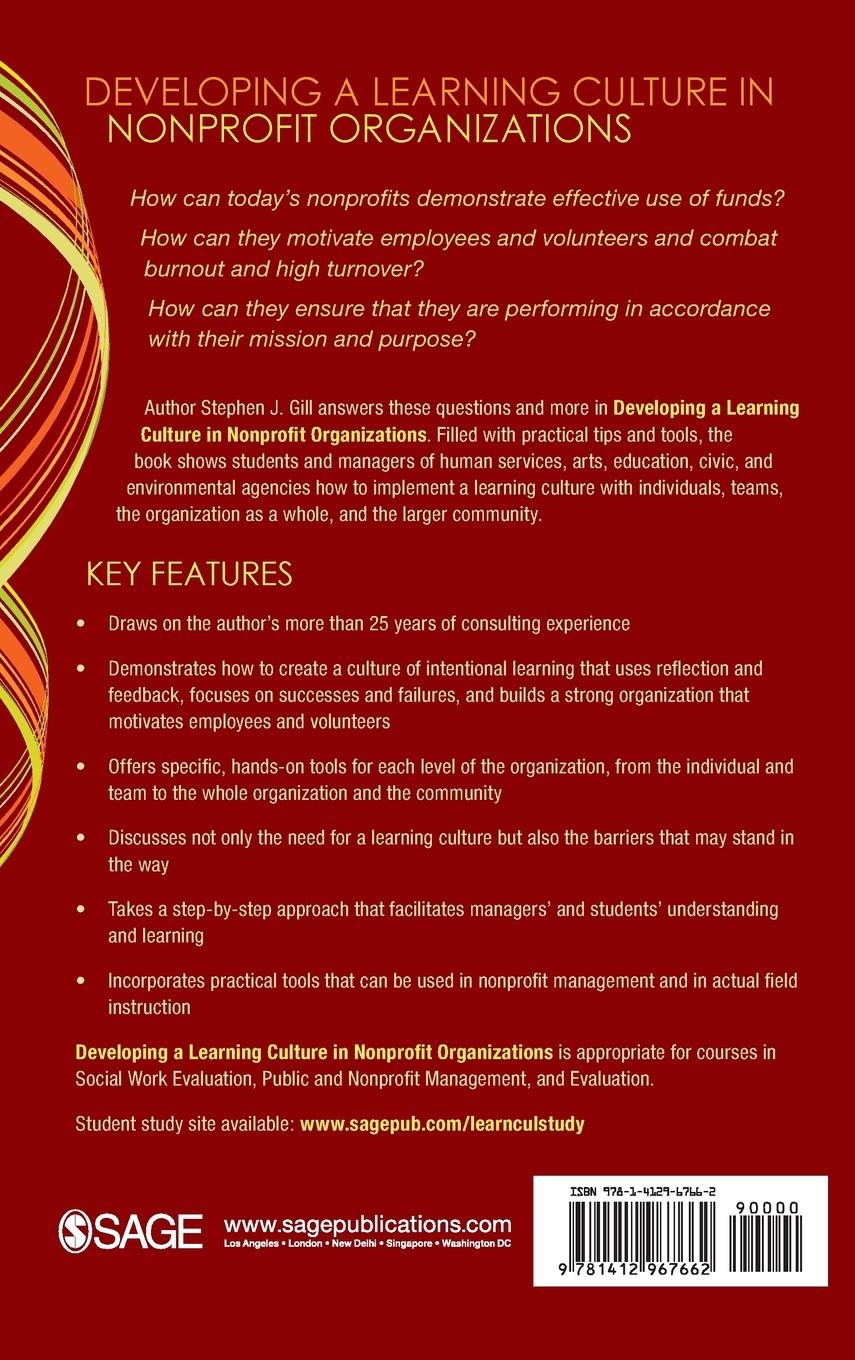 Rückseitencover Developing a Learning Culture in Nonprofit Organizations