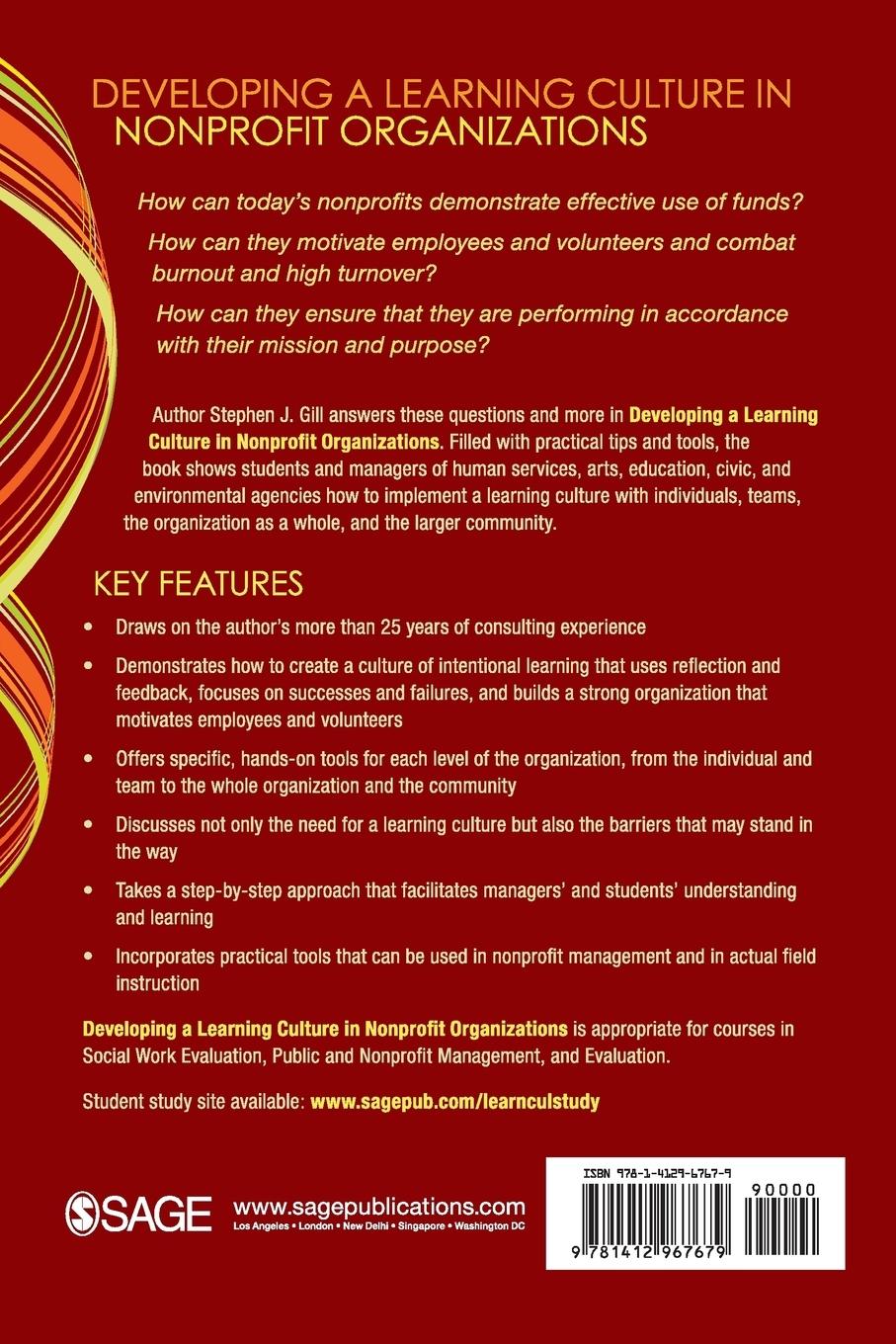 Rückseitencover Developing a Learning Culture in Nonprofit Organizations