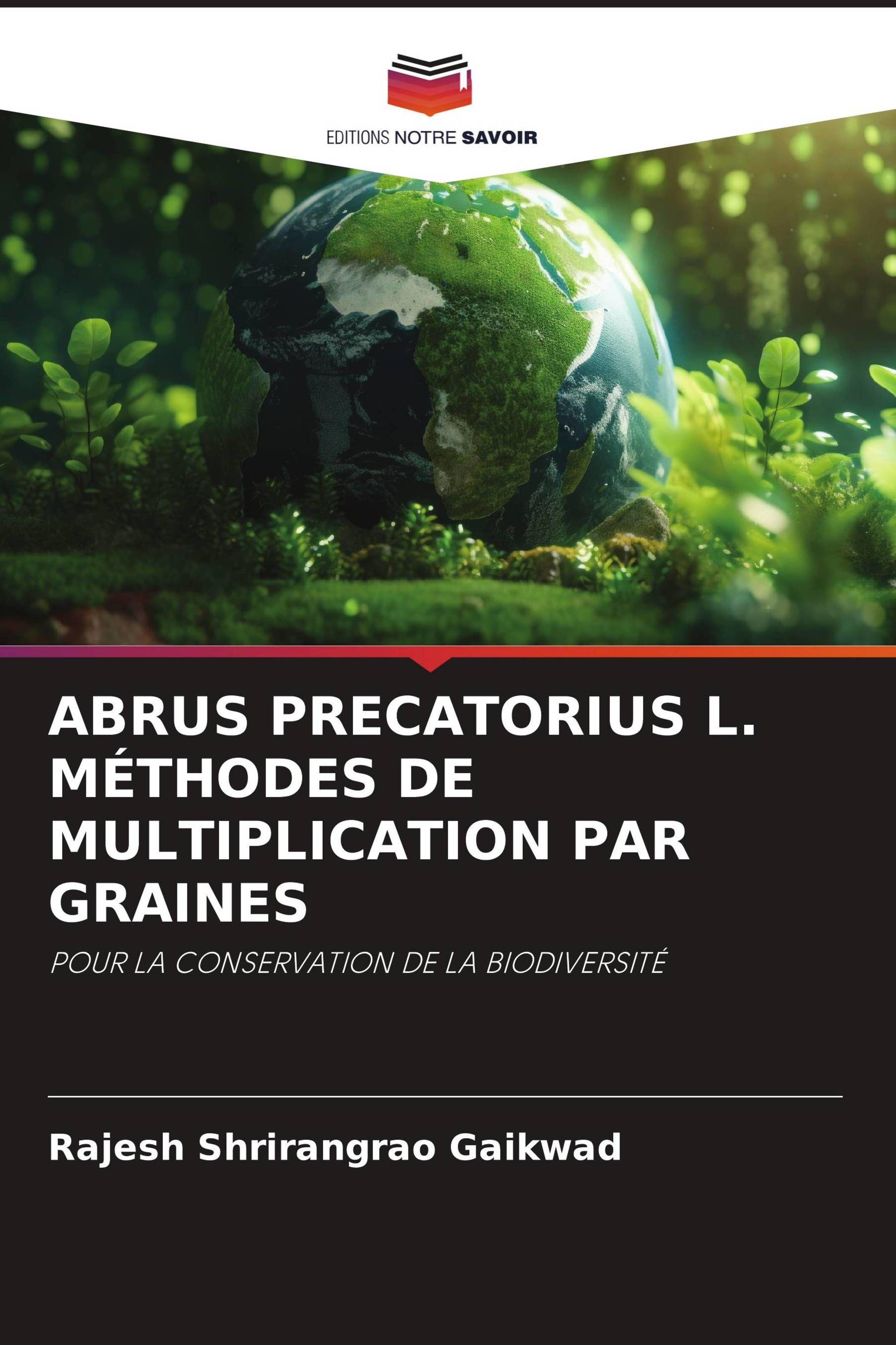 Vorderes Coverbild ABRUS PRECATORIUS L. MÉTHODES DE MULTIPLICATION PAR GRAINES