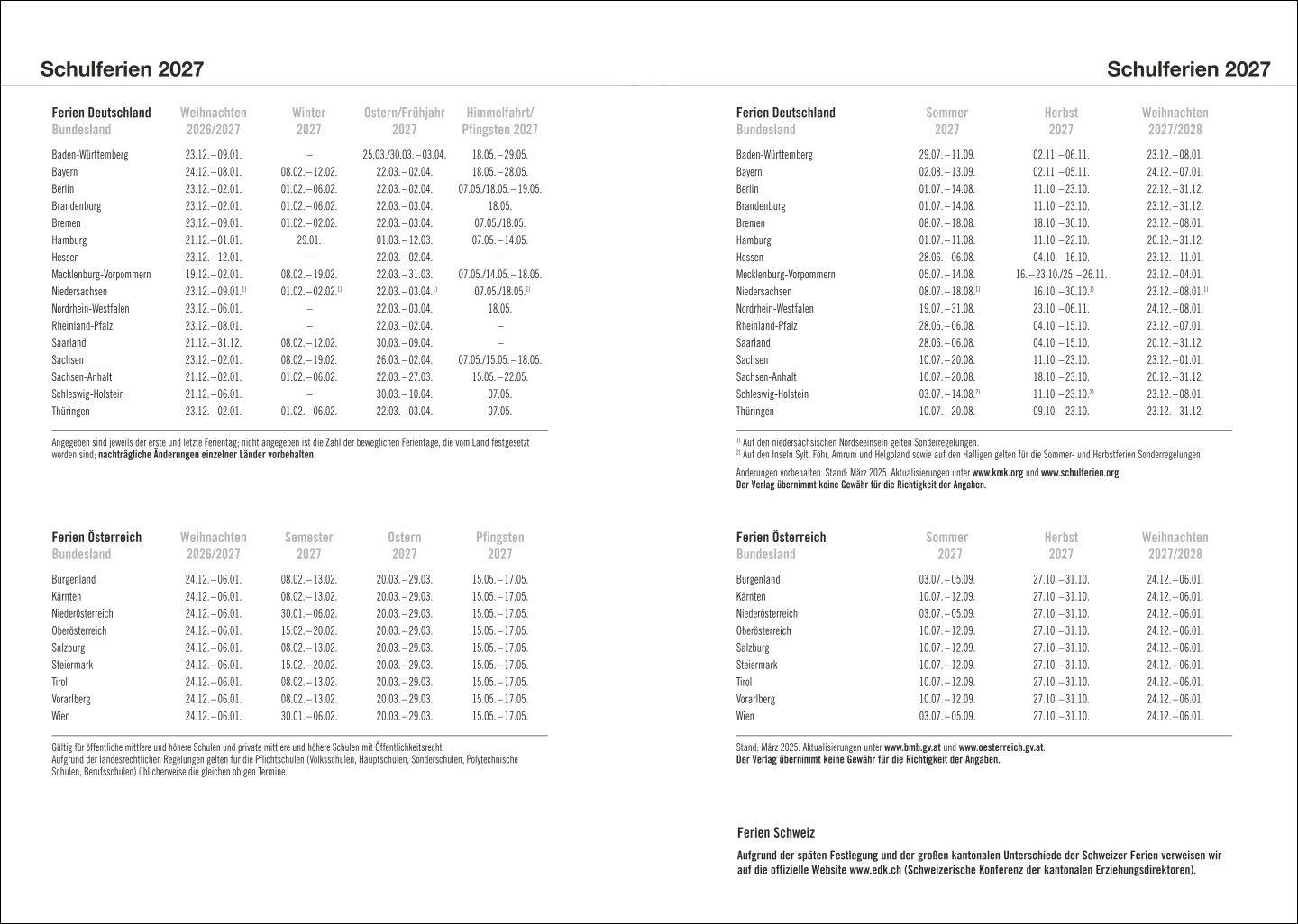 Beispielinhalt (Bild) Terminer A6, Leinen sand 2027