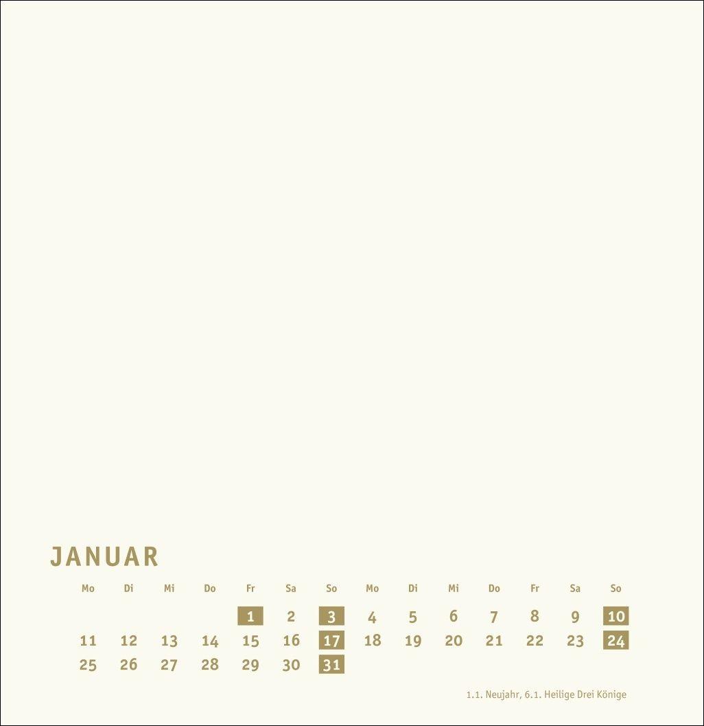 Beispielinhalt (Bild) Premium-Bastelkalender gold groß 2027