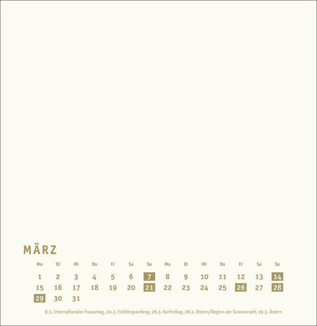 Beispielinhalt (Bild) Premium-Bastelkalender gold groß 2027