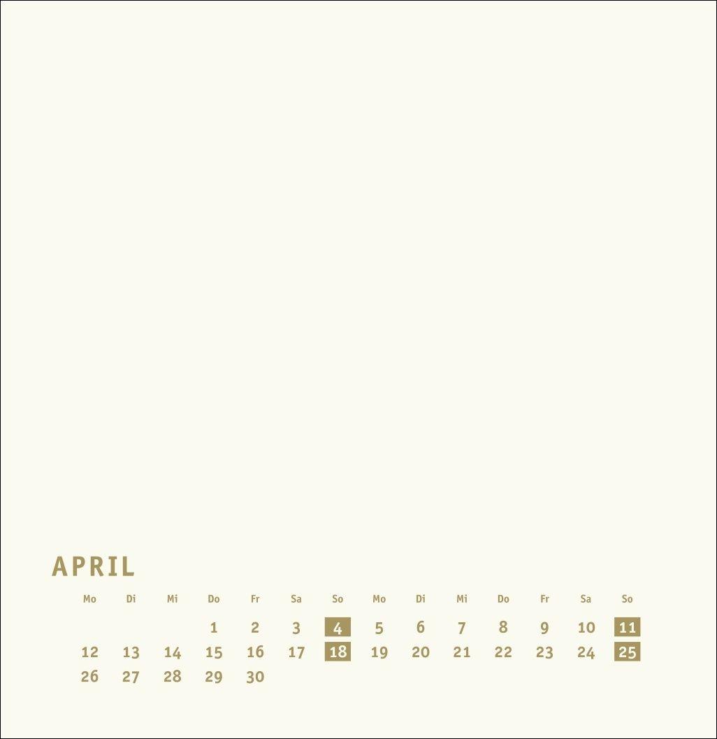 Beispielinhalt (Bild) Premium-Bastelkalender gold groß 2027