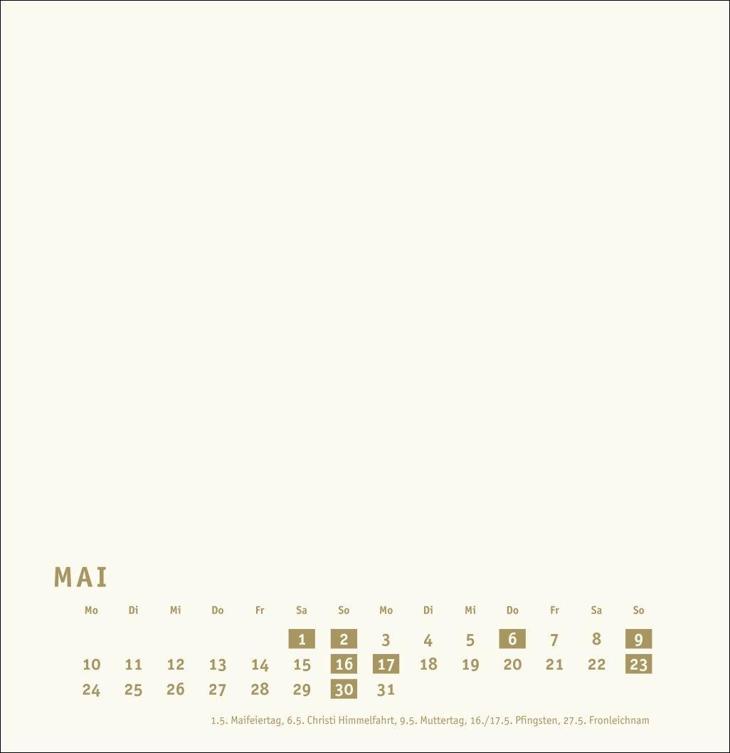 Beispielinhalt (Bild) Premium-Bastelkalender gold groß 2027