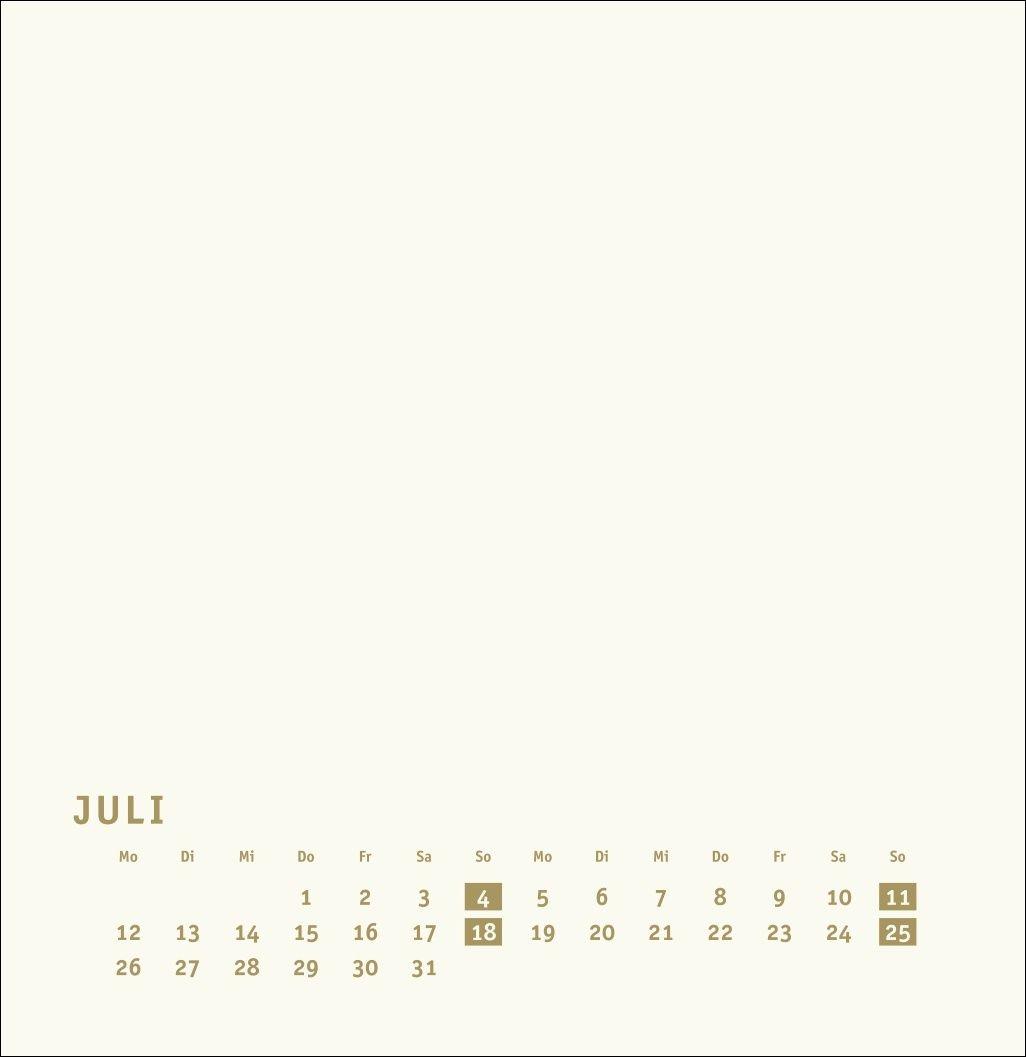 Beispielinhalt (Bild) Premium-Bastelkalender gold groß 2027