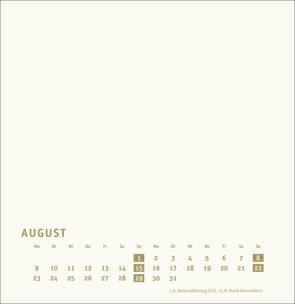 Beispielinhalt (Bild) Premium-Bastelkalender gold groß 2027