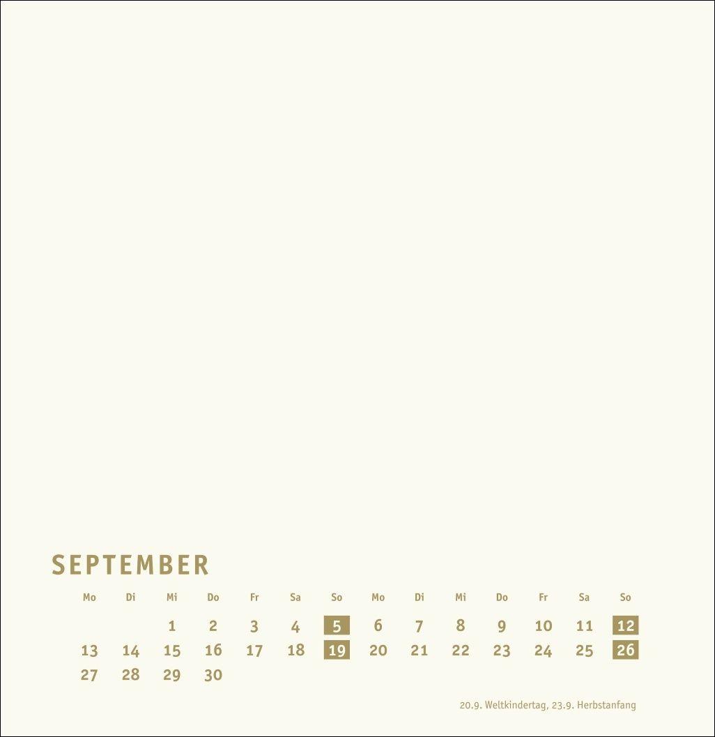 Beispielinhalt (Bild) Premium-Bastelkalender gold groß 2027