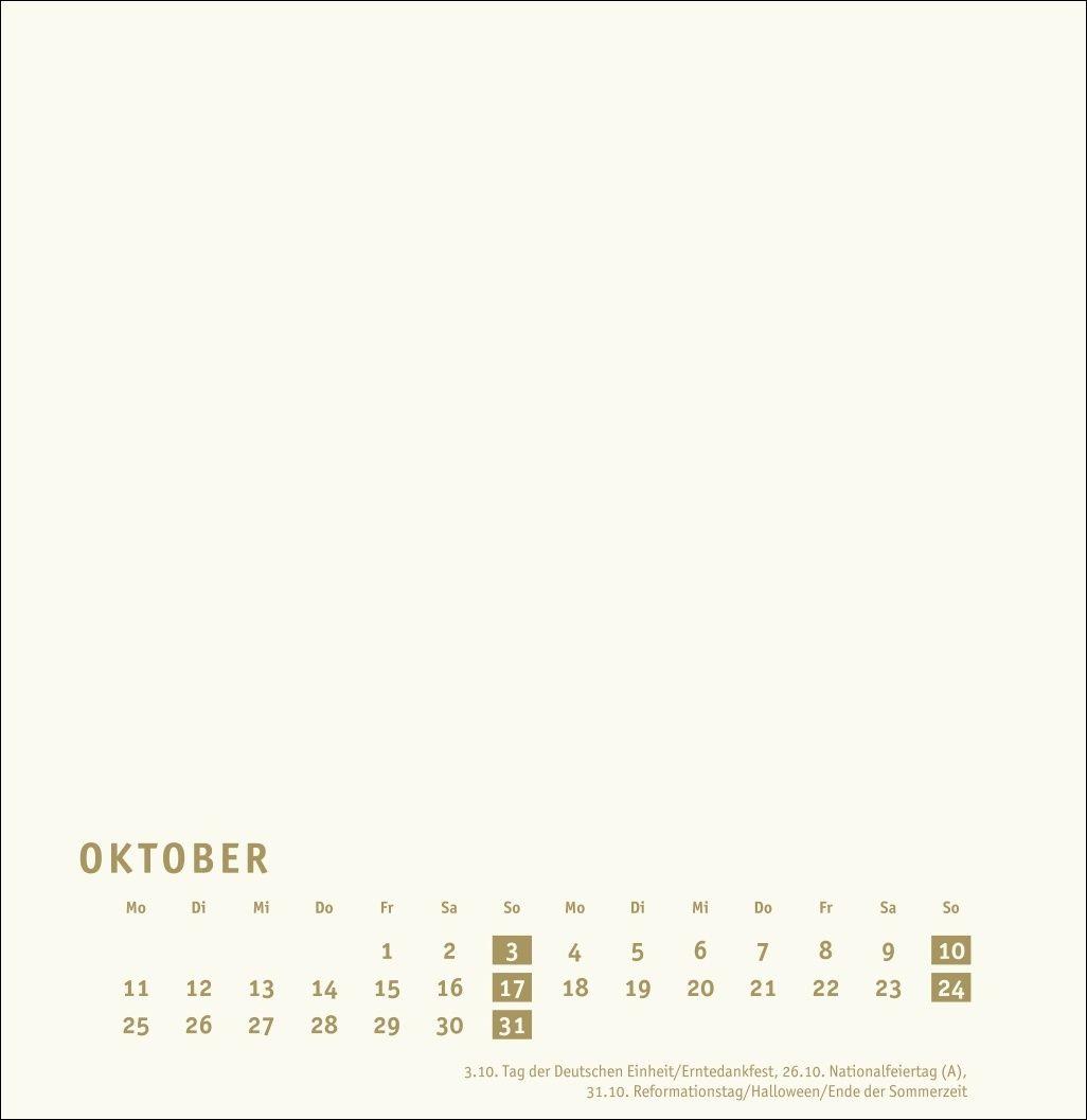 Beispielinhalt (Bild) Premium-Bastelkalender gold groß 2027