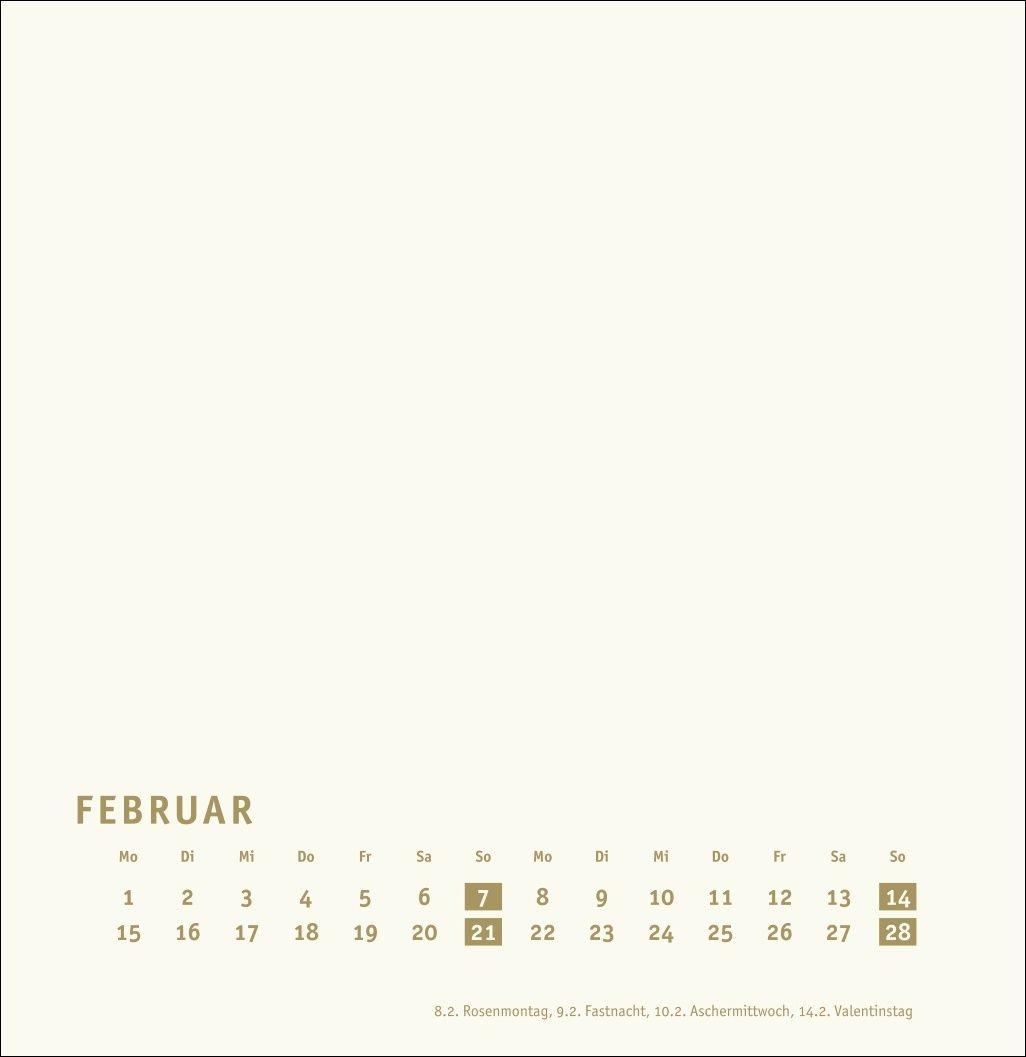 Beispielinhalt (Bild) Premium-Bastelkalender gold groß 2027