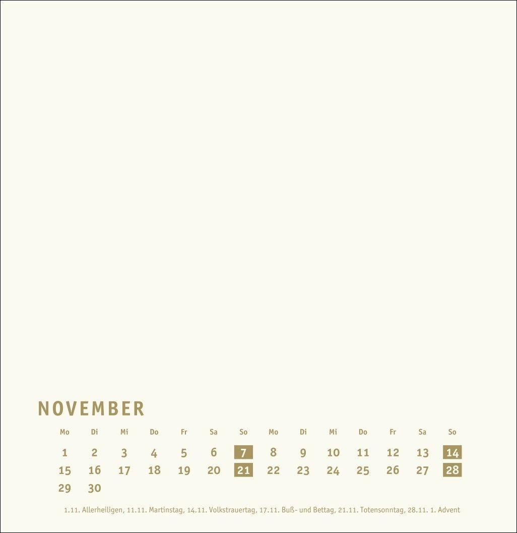 Beispielinhalt (Bild) Premium-Bastelkalender gold groß 2027