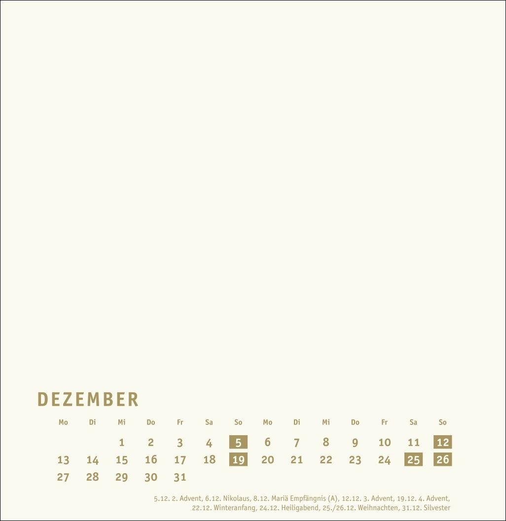 Beispielinhalt (Bild) Premium-Bastelkalender gold groß 2027