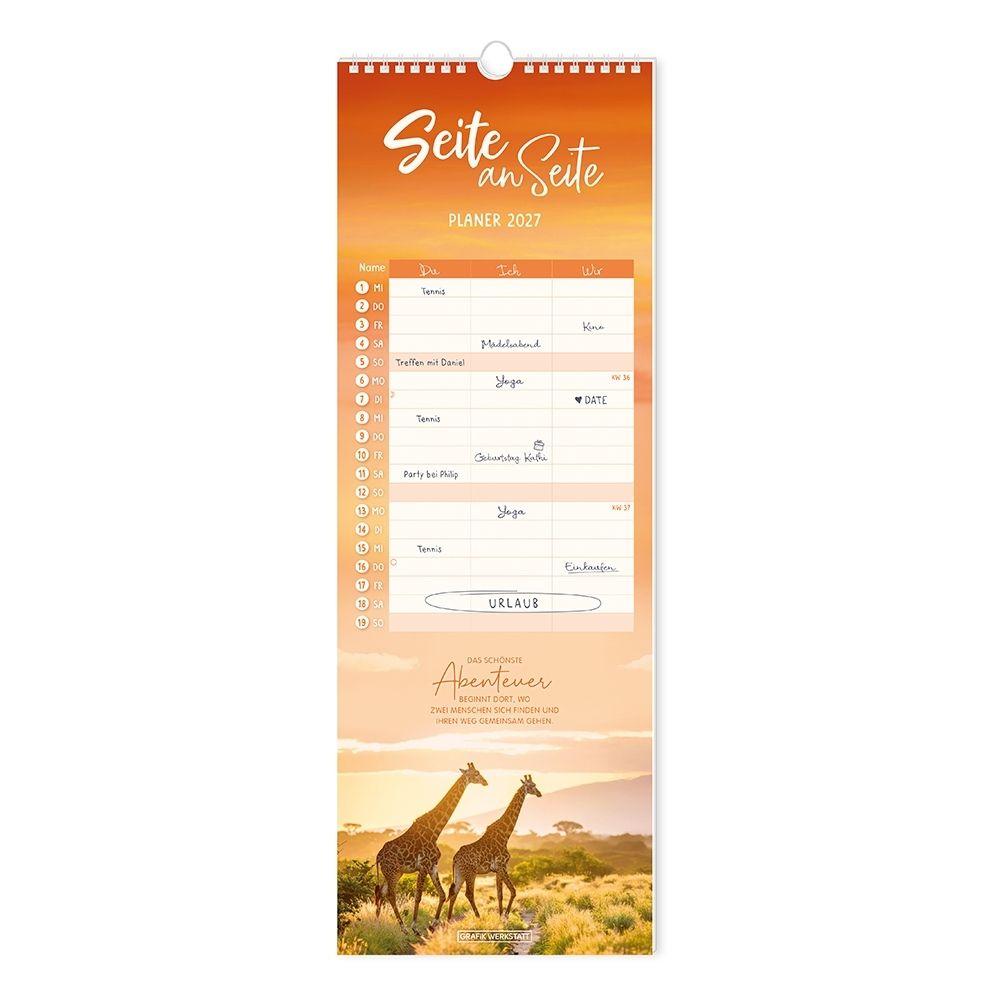 Vorderes Coverbild Paarplaner 2027 Seite an Seite