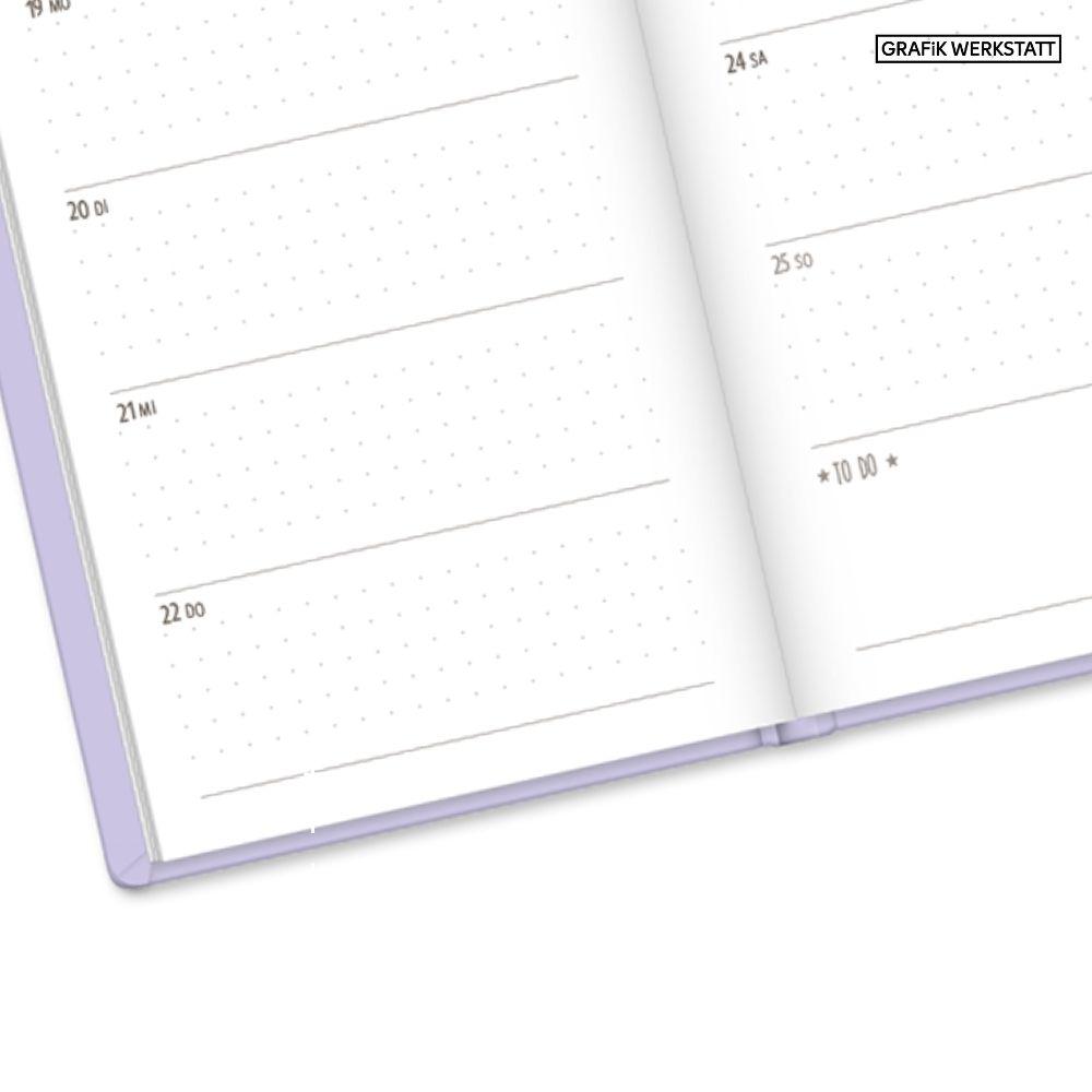 Beispielinhalt (Bild) Terminplaner Lederlook 2027 Schwarz