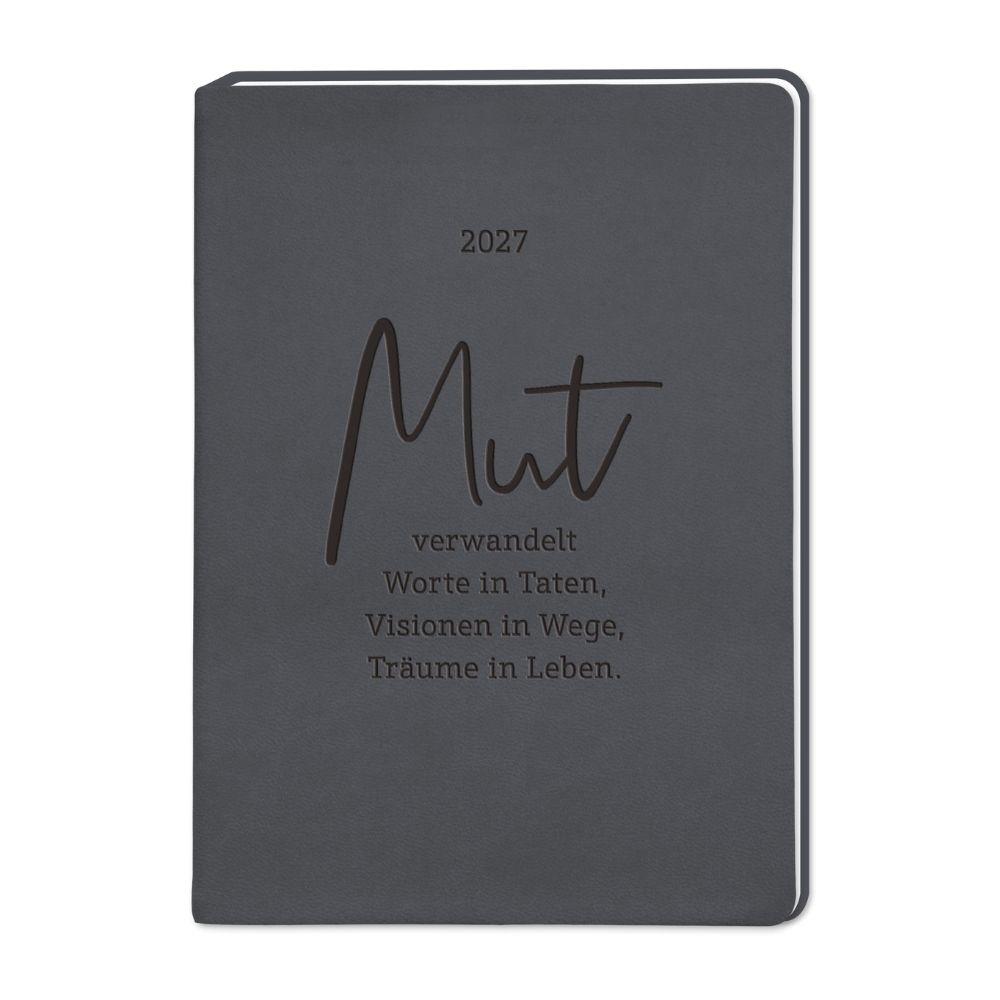 Vorderes Coverbild Terminplaner Lederlook 2027 Schwarz