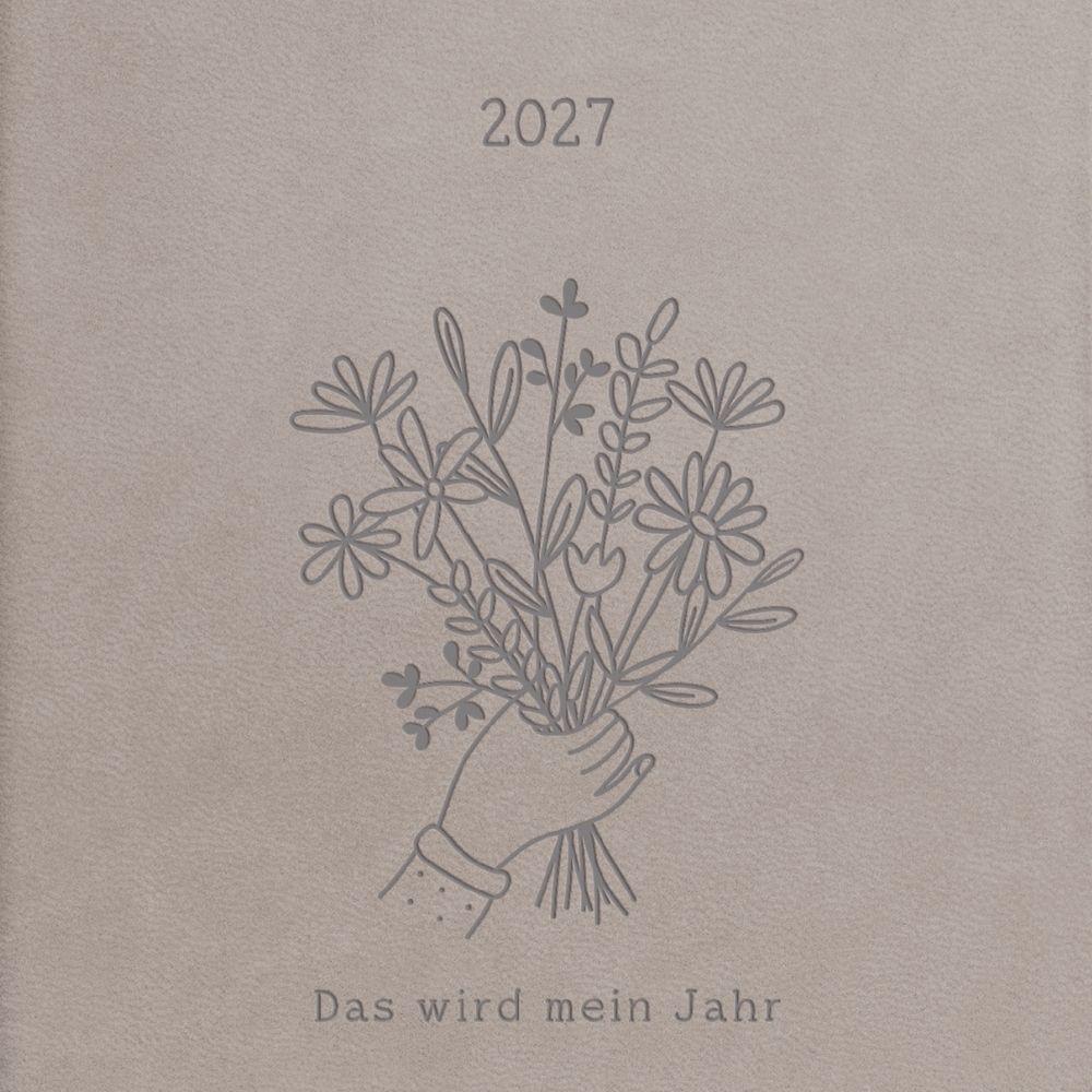 Beispielinhalt (Bild) Terminplaner Lederlook 2027 Taupe