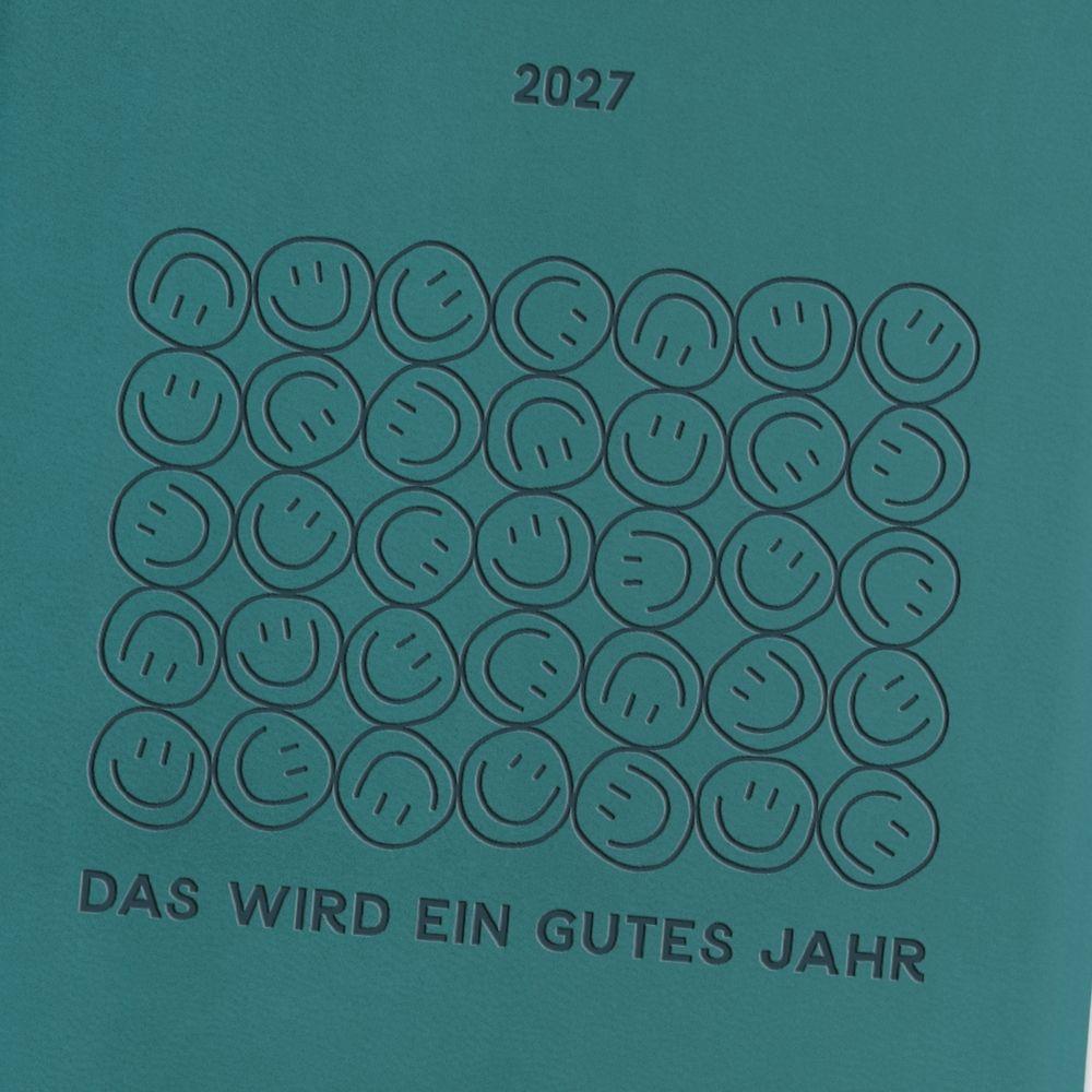 Beispielinhalt (Bild) Terminplaner Lederlook 2027 Schwarz