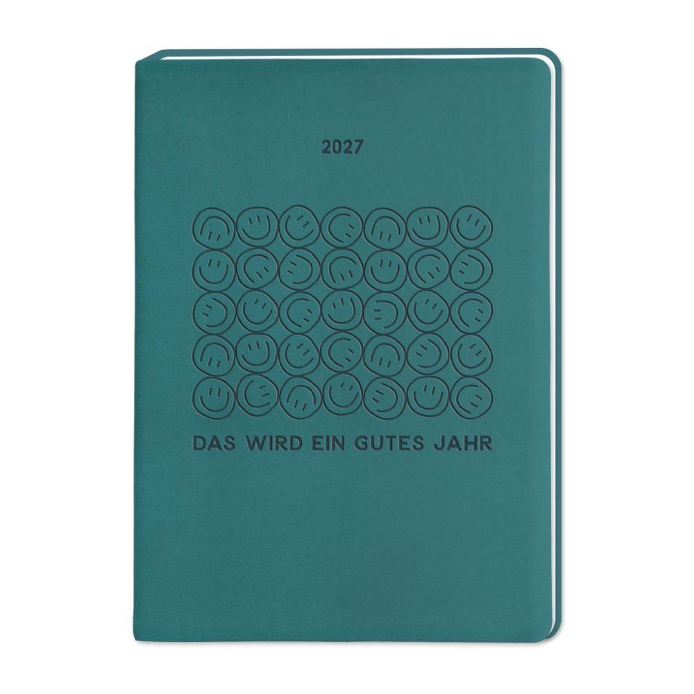 Vorderes Coverbild Terminplaner Lederlook 2027 Schwarz