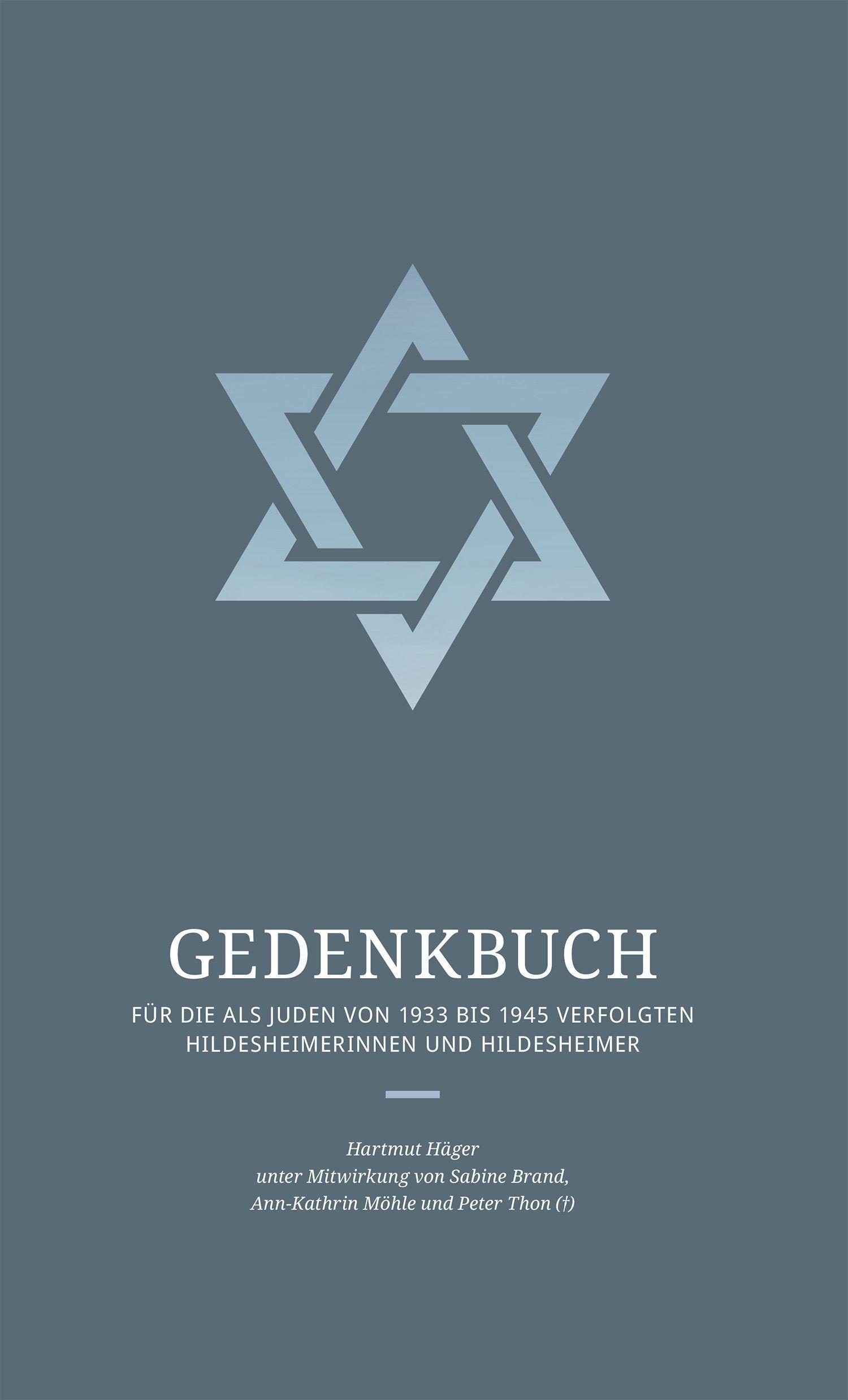 Vorderes Coverbild Gedenkbuch für die als Juden von 1933 bis 1945 verfolgten Hildesheimerinnen und Hildesheimer