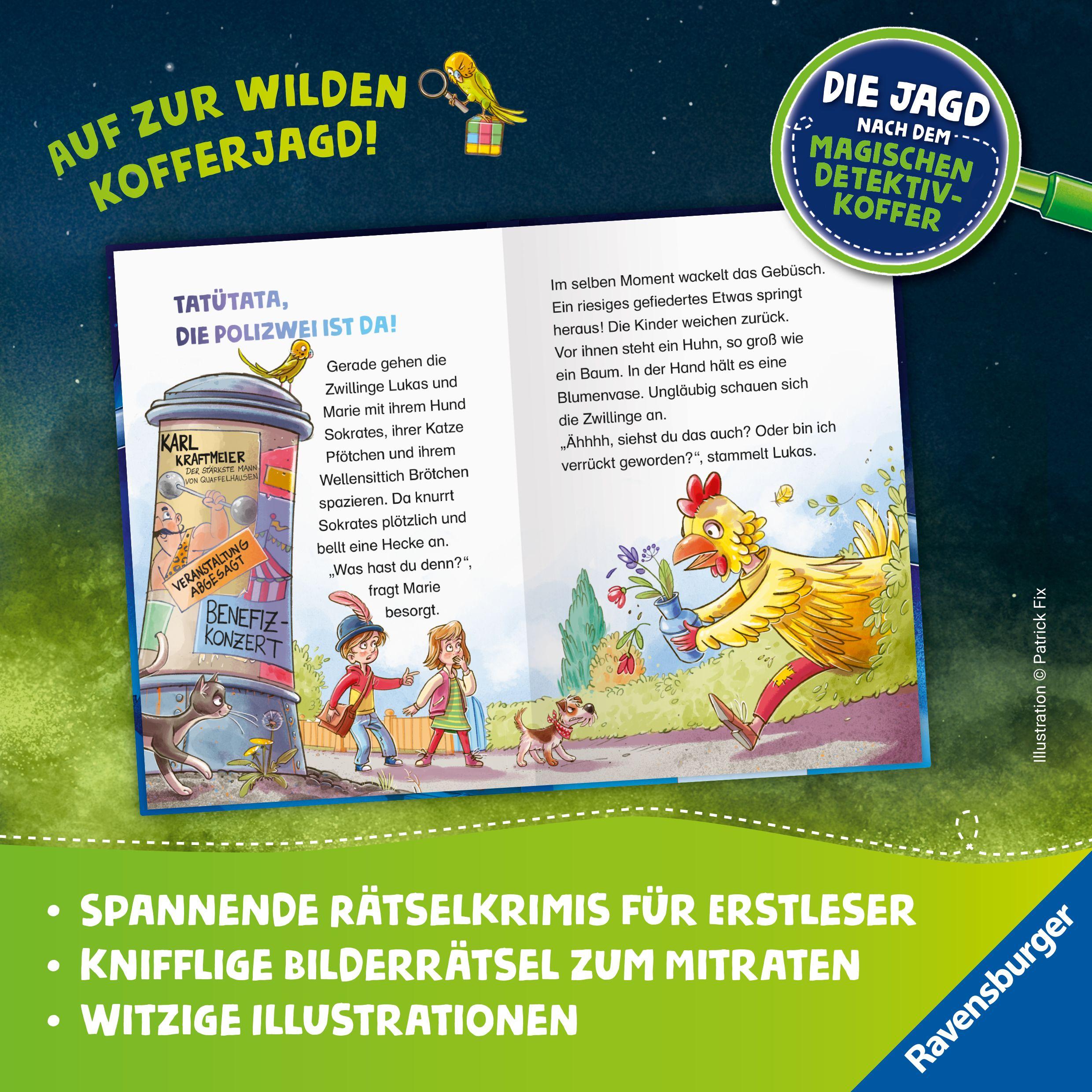 Beispielinhalt (Bild) Die Jagd nach dem magischen Detektivkoffer, Band 3 - Hühnerdieb gesucht!