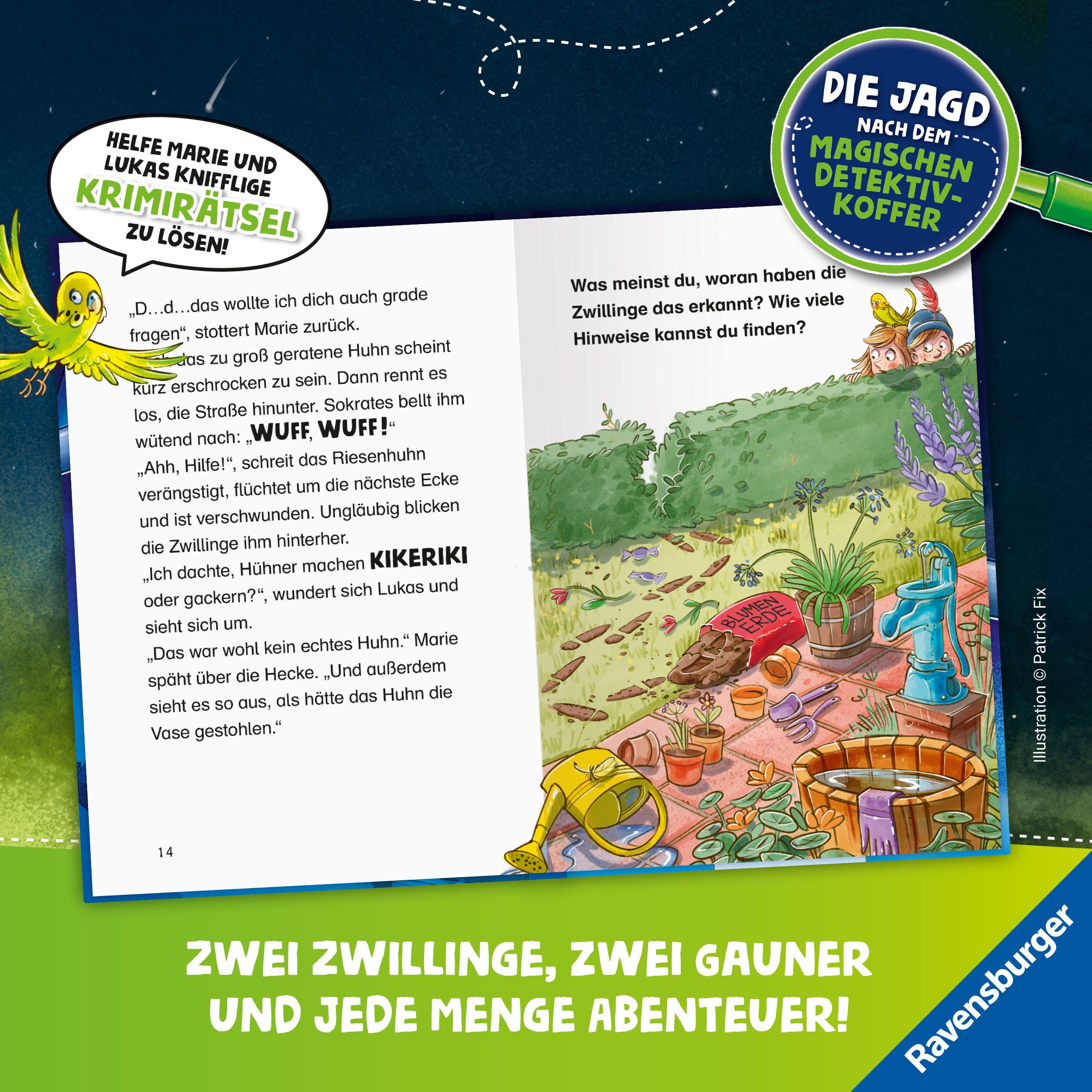 Beispielinhalt (Bild) Die Jagd nach dem magischen Detektivkoffer, Band 3 - Hühnerdieb gesucht!