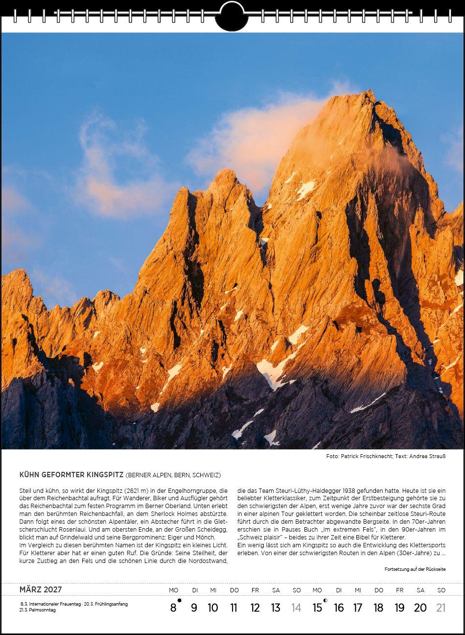 Beispielinhalt (Bild) Blodigs Alpenkalender 2027