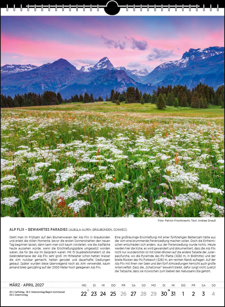 Beispielinhalt (Bild) Blodigs Alpenkalender 2027