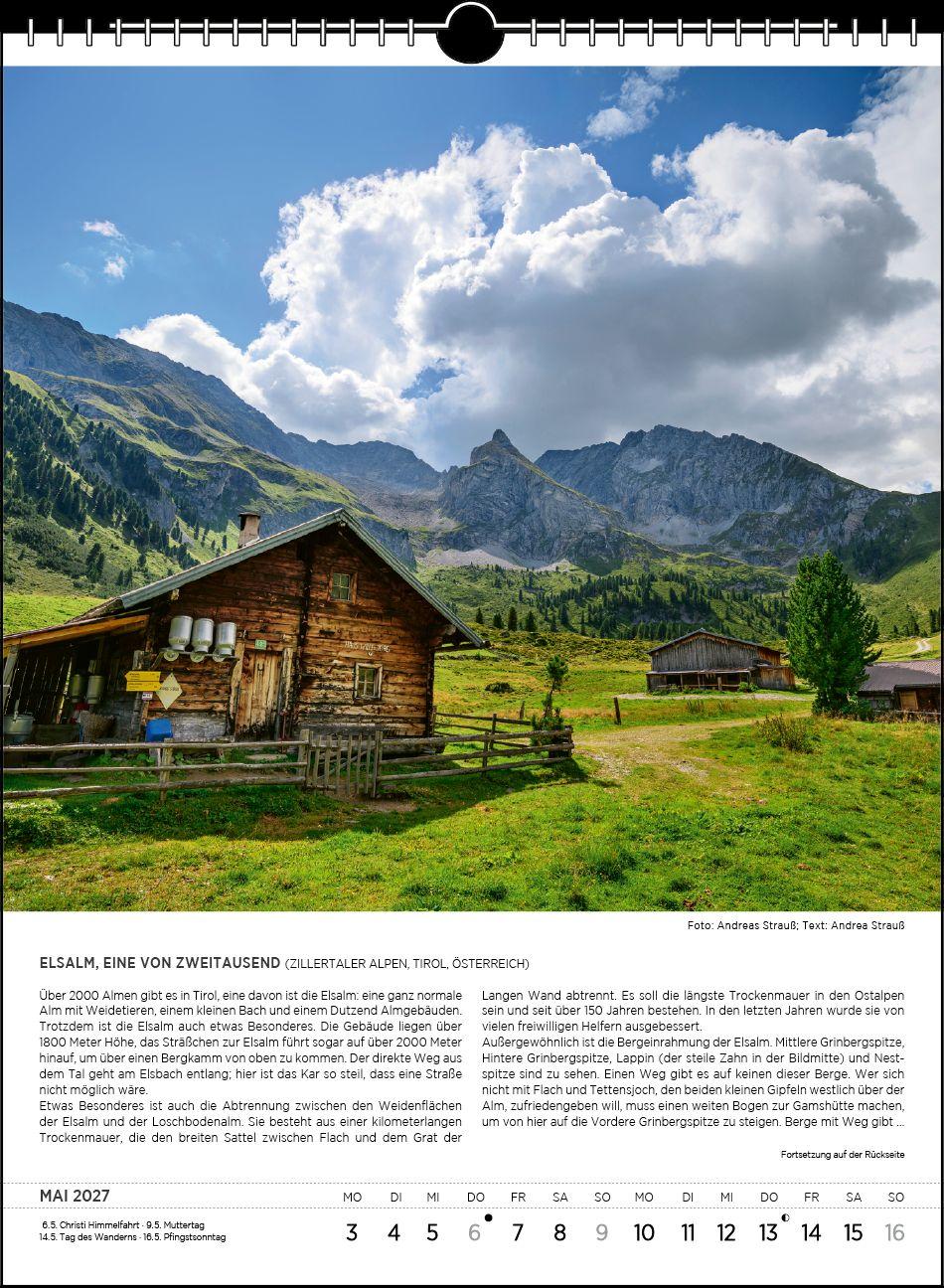 Beispielinhalt (Bild) Blodigs Alpenkalender 2027