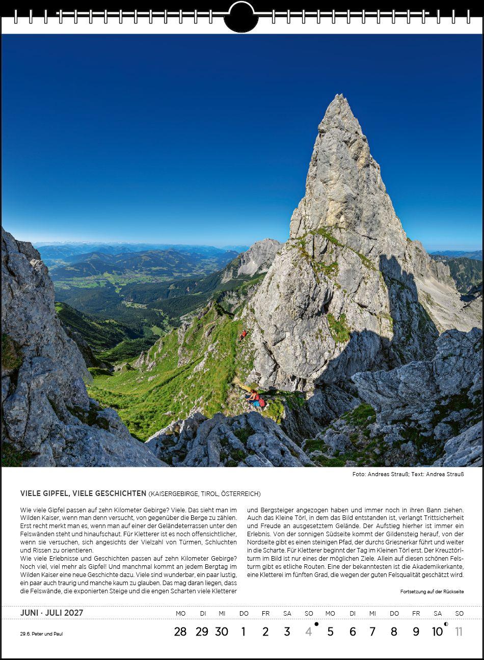 Beispielinhalt (Bild) Blodigs Alpenkalender 2027