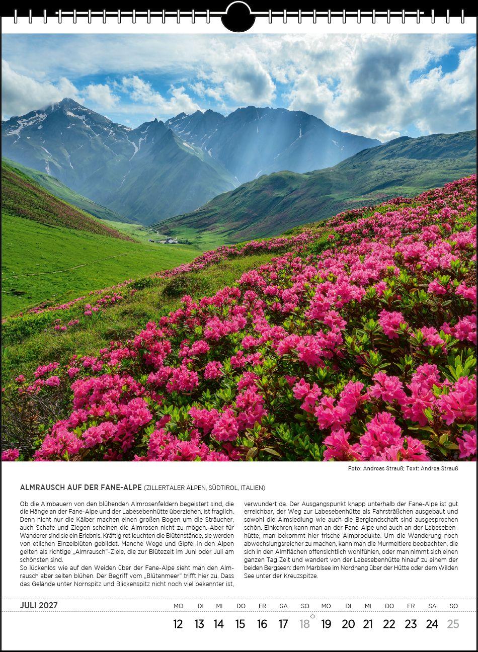 Beispielinhalt (Bild) Blodigs Alpenkalender 2027