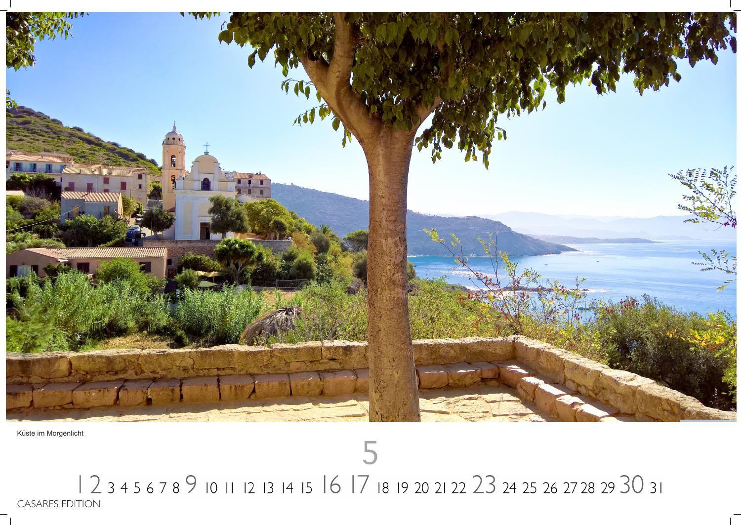 Beispielinhalt (Bild) Korsika Kalender 2027 - Wandkalender | Fotokalender Frankreich 24x35cm - . mit atemberaubenden Fotografien der Insel.