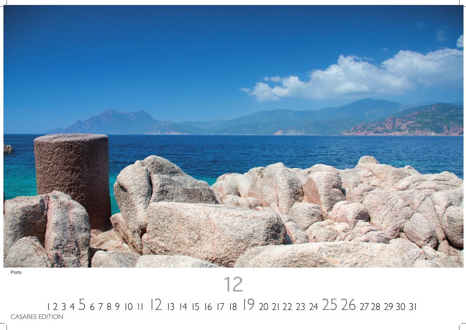 Beispielinhalt (Bild) Korsika Kalender 2027 - Wandkalender | Fotokalender Frankreich 24x35cm - . mit atemberaubenden Fotografien der Insel.