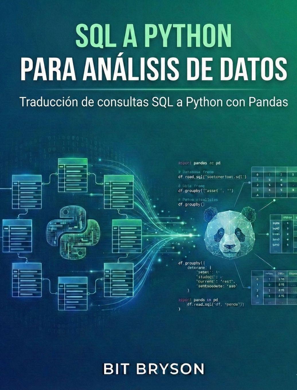Vorderes Coverbild SQL a Python para análisis de datos