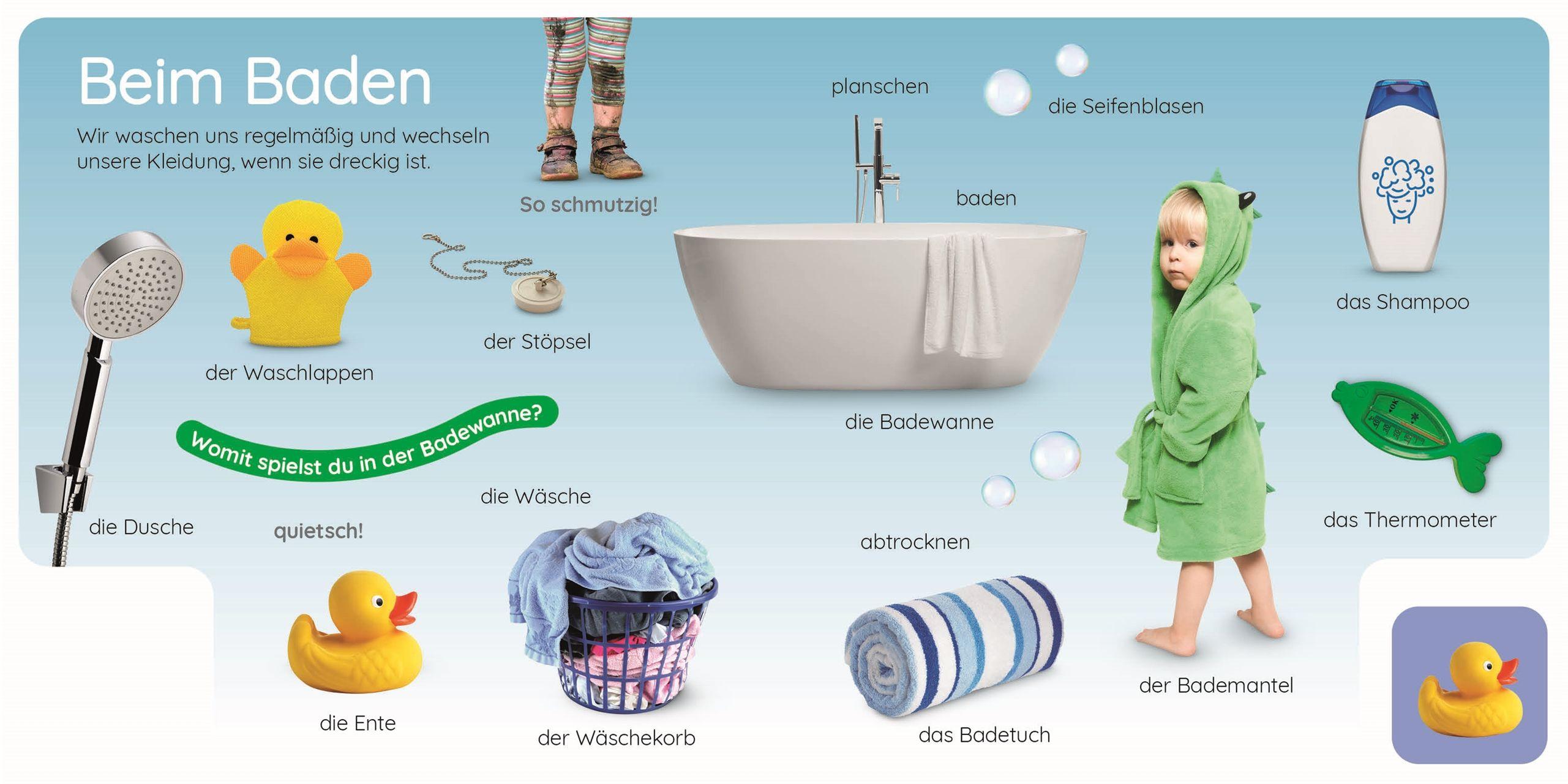 Beispielinhalt (Bild) Erstes Lernen Pocket. Im Bad