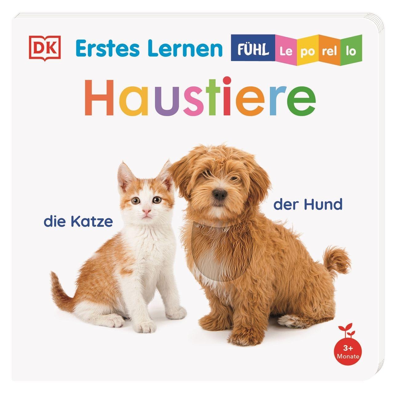 Vorderes Coverbild Erstes Lernen Fühl-Leporello. Haustiere