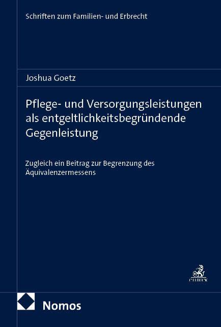 Vorderes Coverbild Pflege- und Versorgungsleistungen als entgeltlichkeitsbegründende Gegenleistung