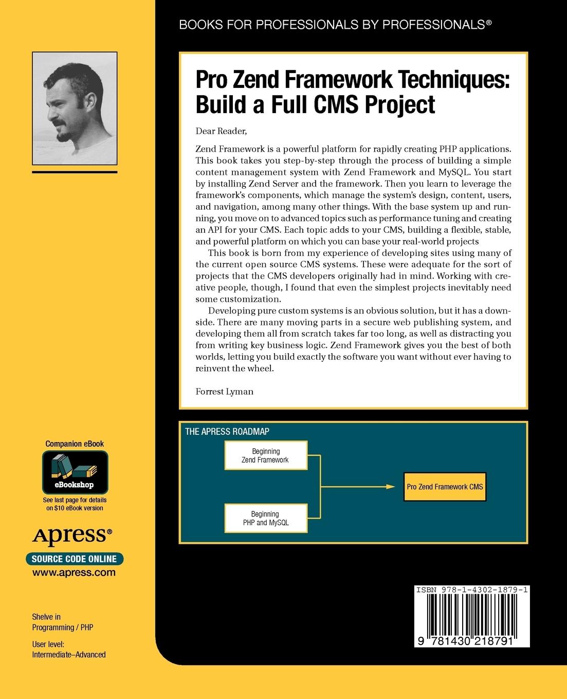 Rückseitencover Pro Zend Framework Techniques