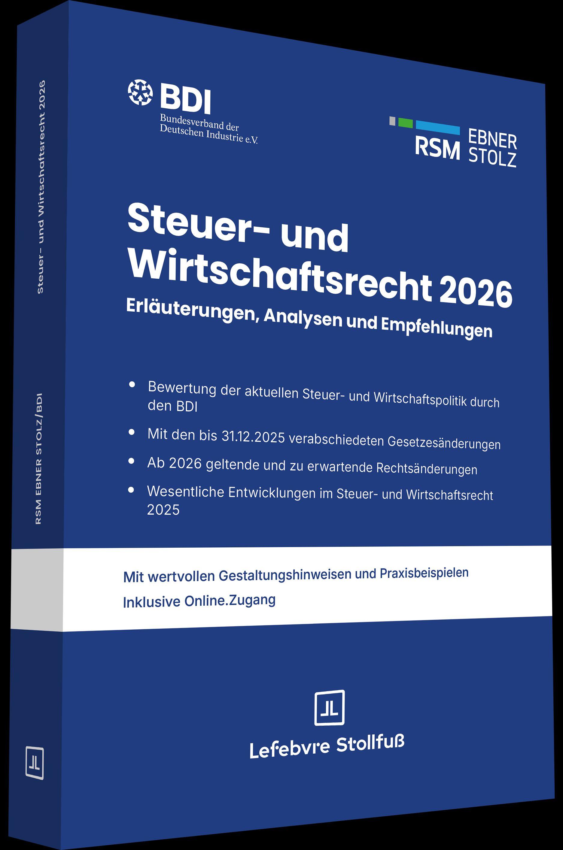 Vorderes Coverbild Steuer- und Wirtschaftsrecht 2026