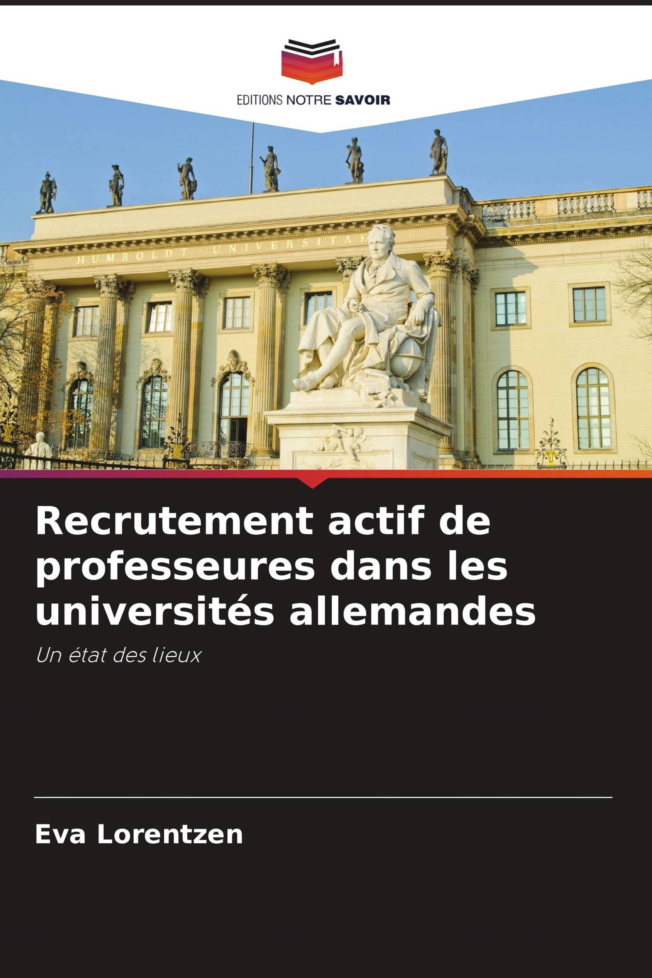 Vorderes Coverbild Recrutement actif de professeures dans les universités allemandes