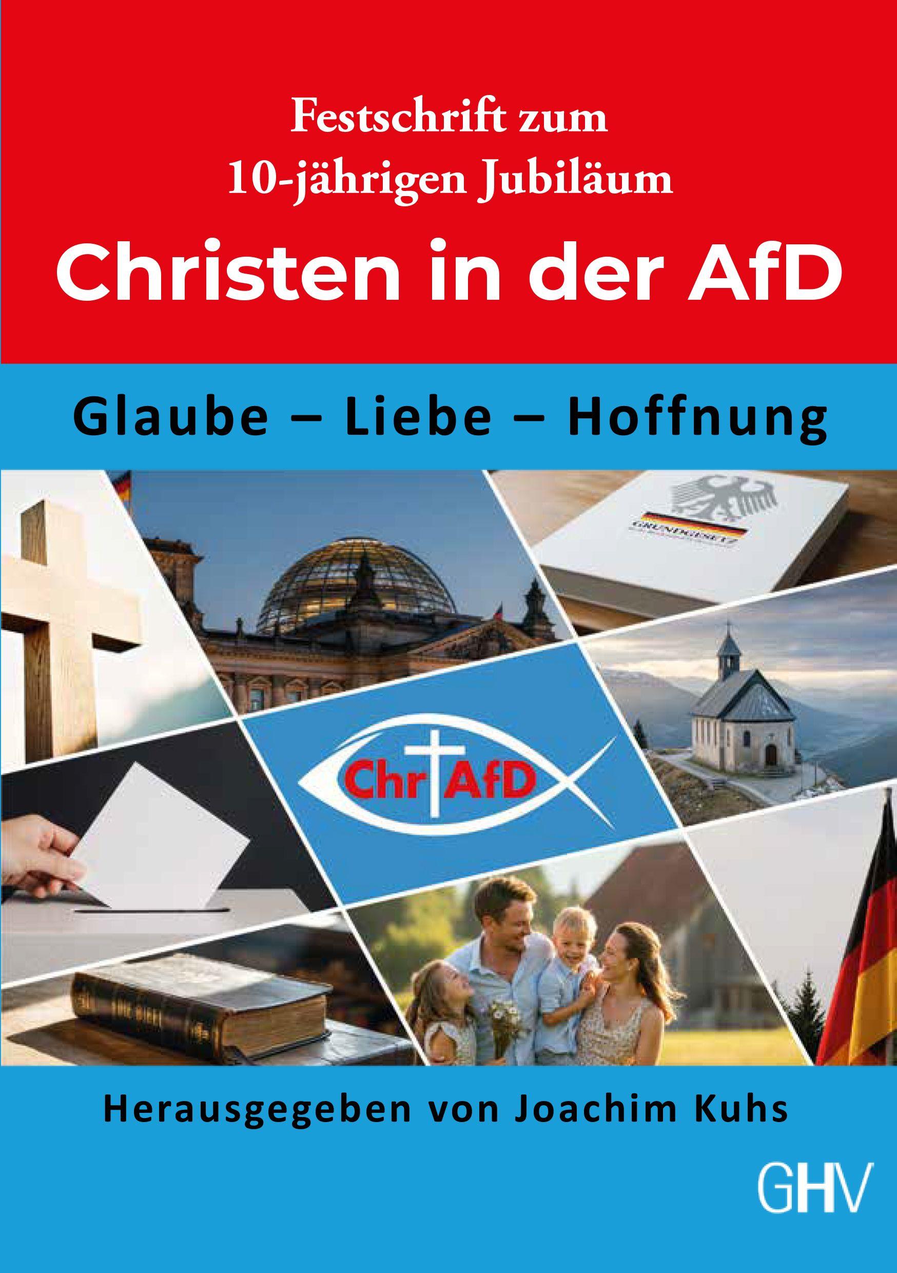 Vorderes Coverbild Festschrift zum 10-jährigen Jubiläum der Christen in der AfD