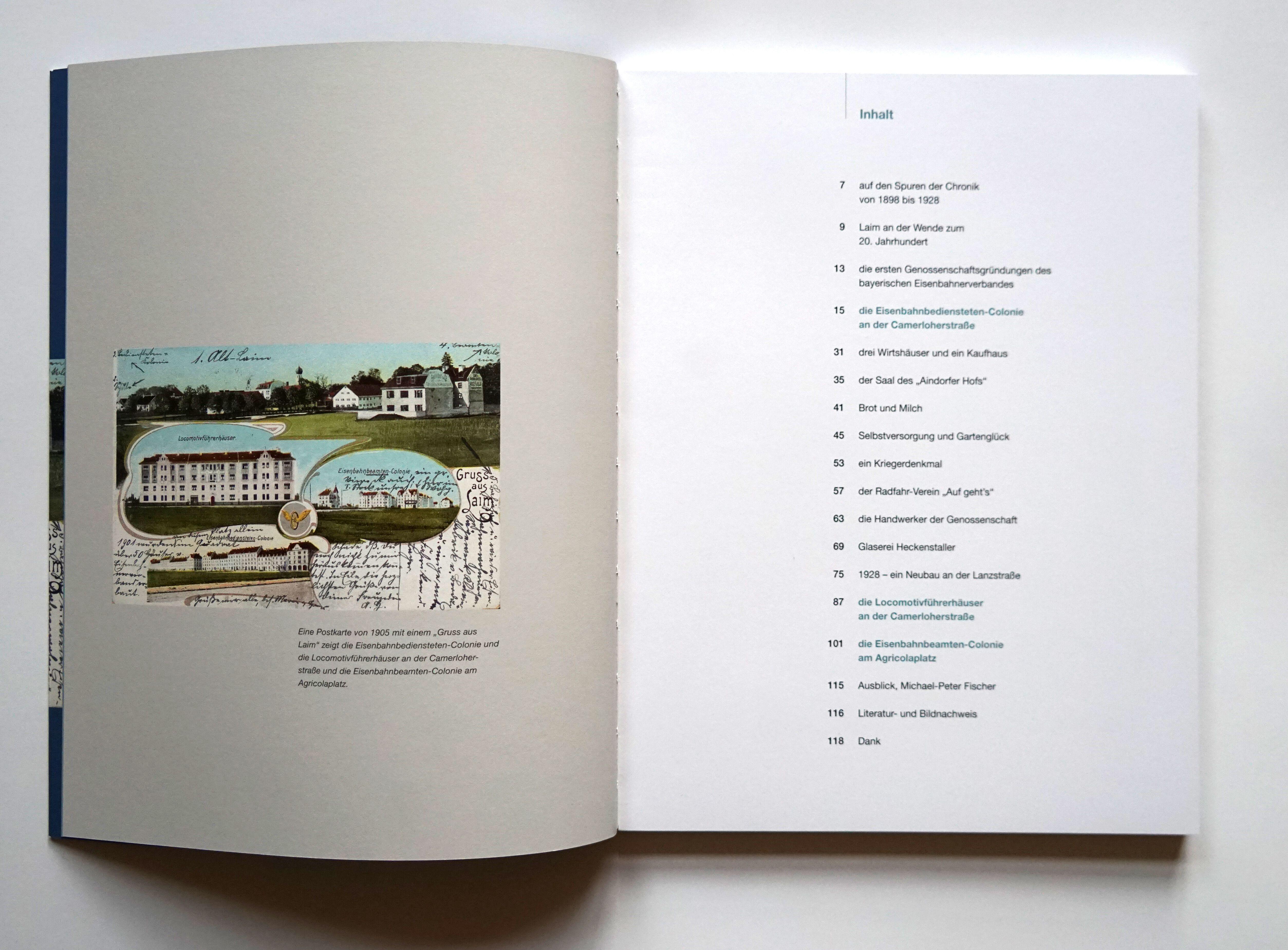 Beispielinhalt (Bild) Die ersten Eisenbahner-Colonien in Laim