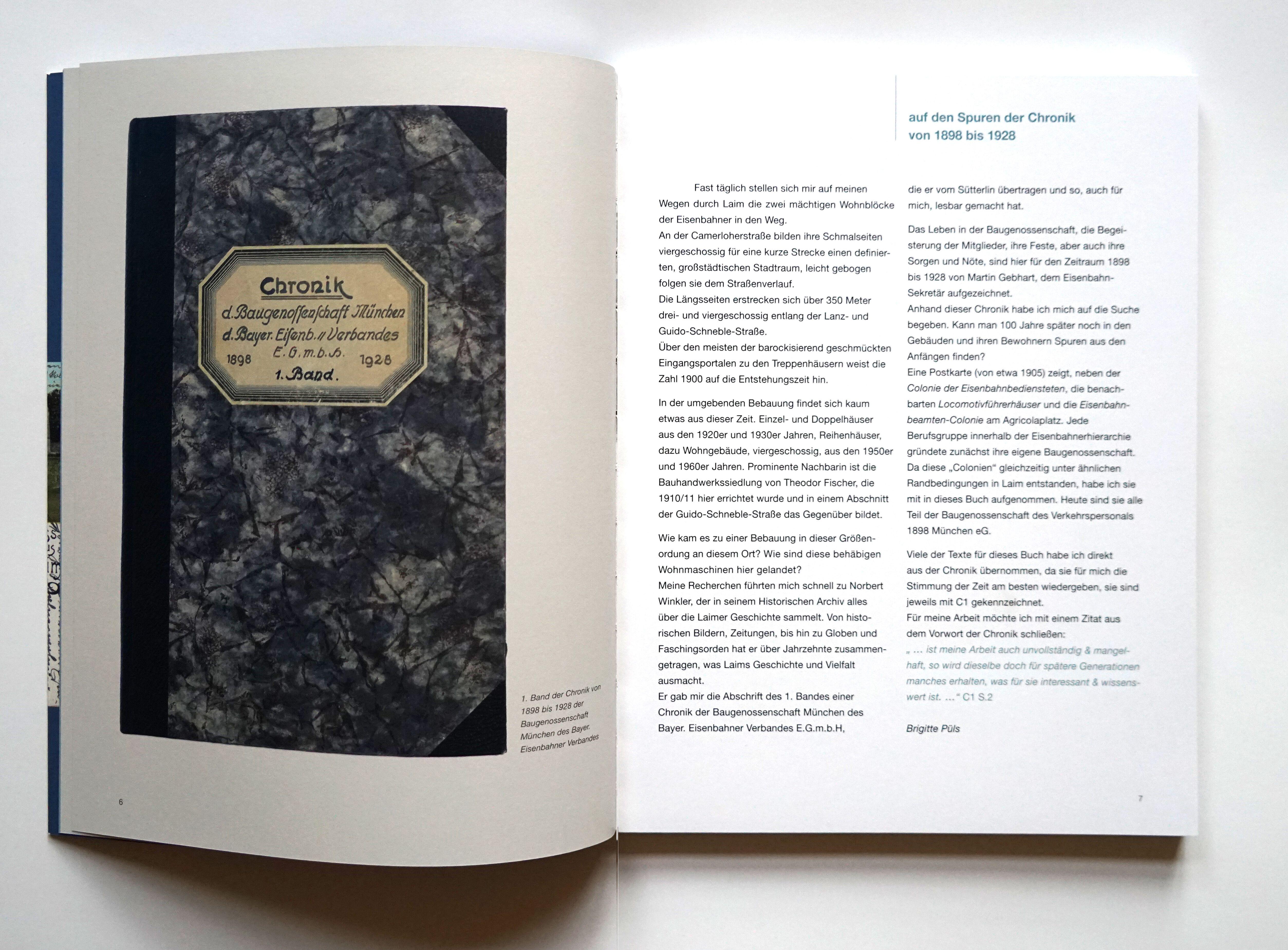 Beispielinhalt (Bild) Die ersten Eisenbahner-Colonien in Laim