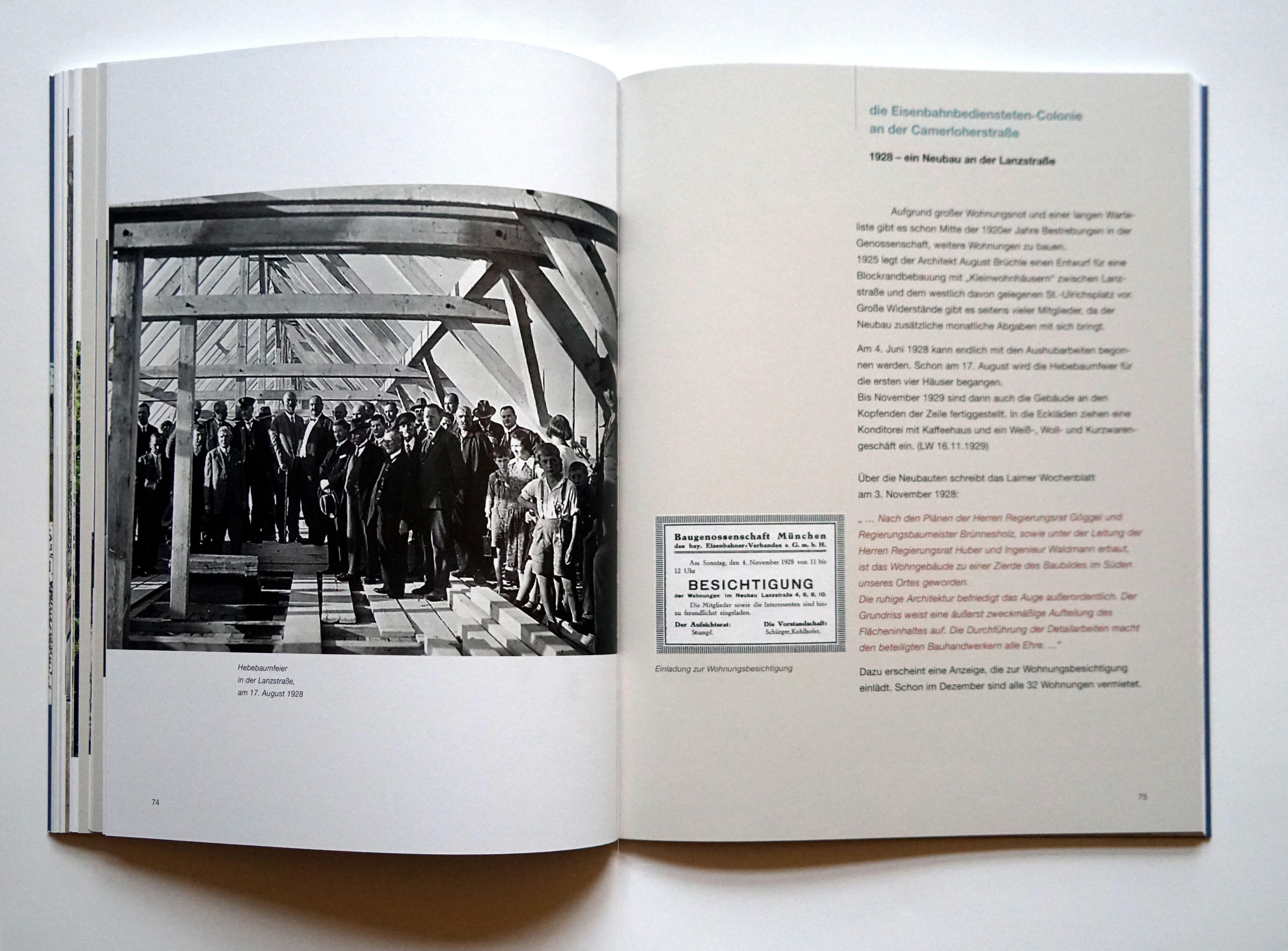 Beispielinhalt (Bild) Die ersten Eisenbahner-Colonien in Laim