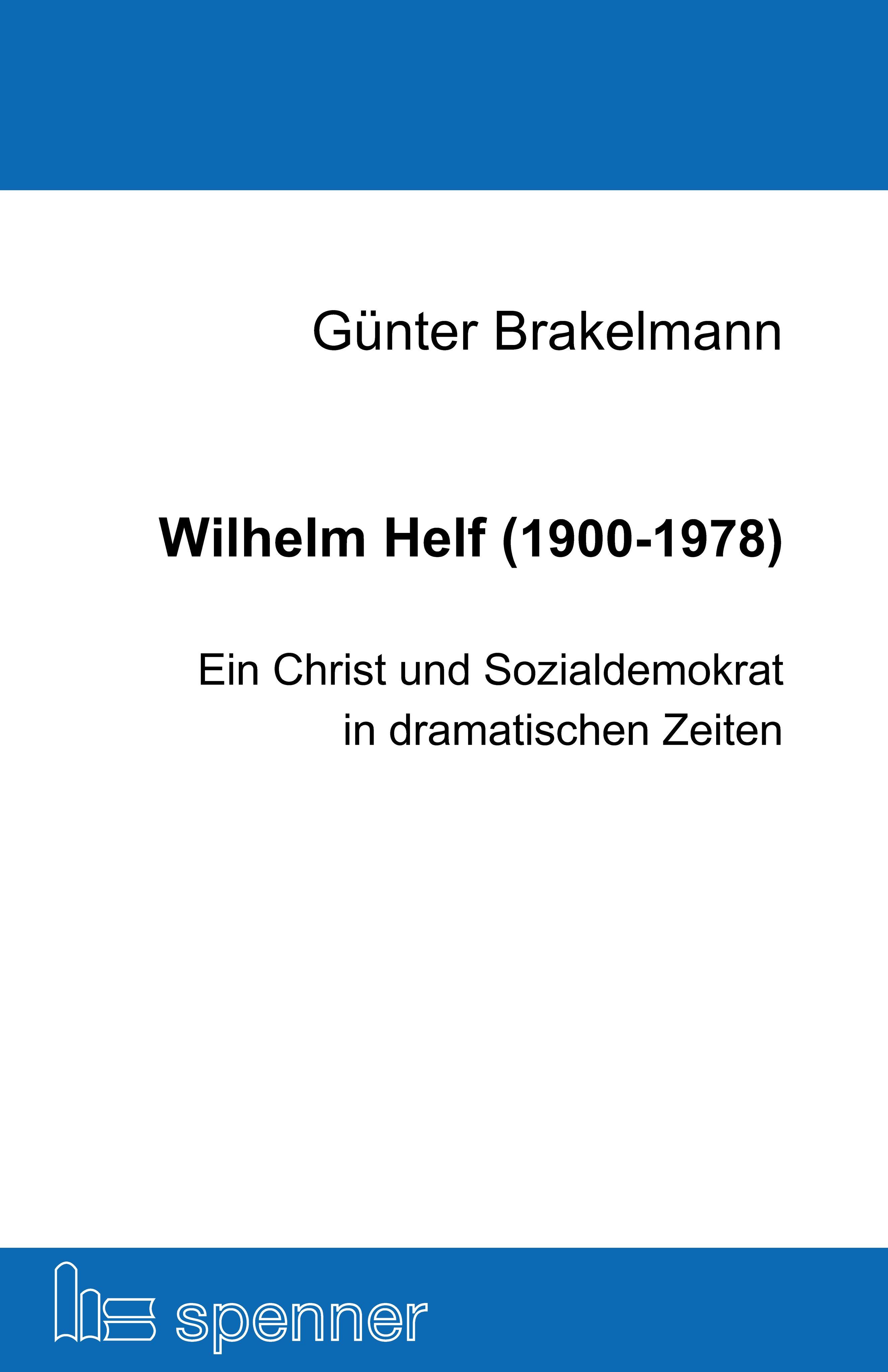 Vorderes Coverbild Wilhelm Helf (1900-1978)