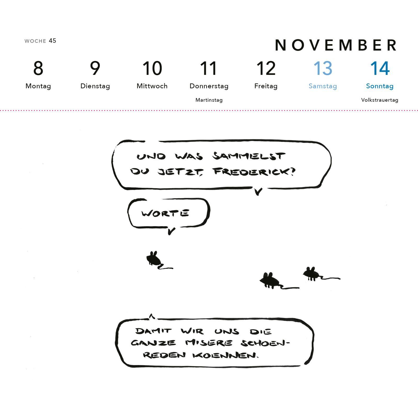 Beispielinhalt (Bild) meta bene Postkartenkalender 2027