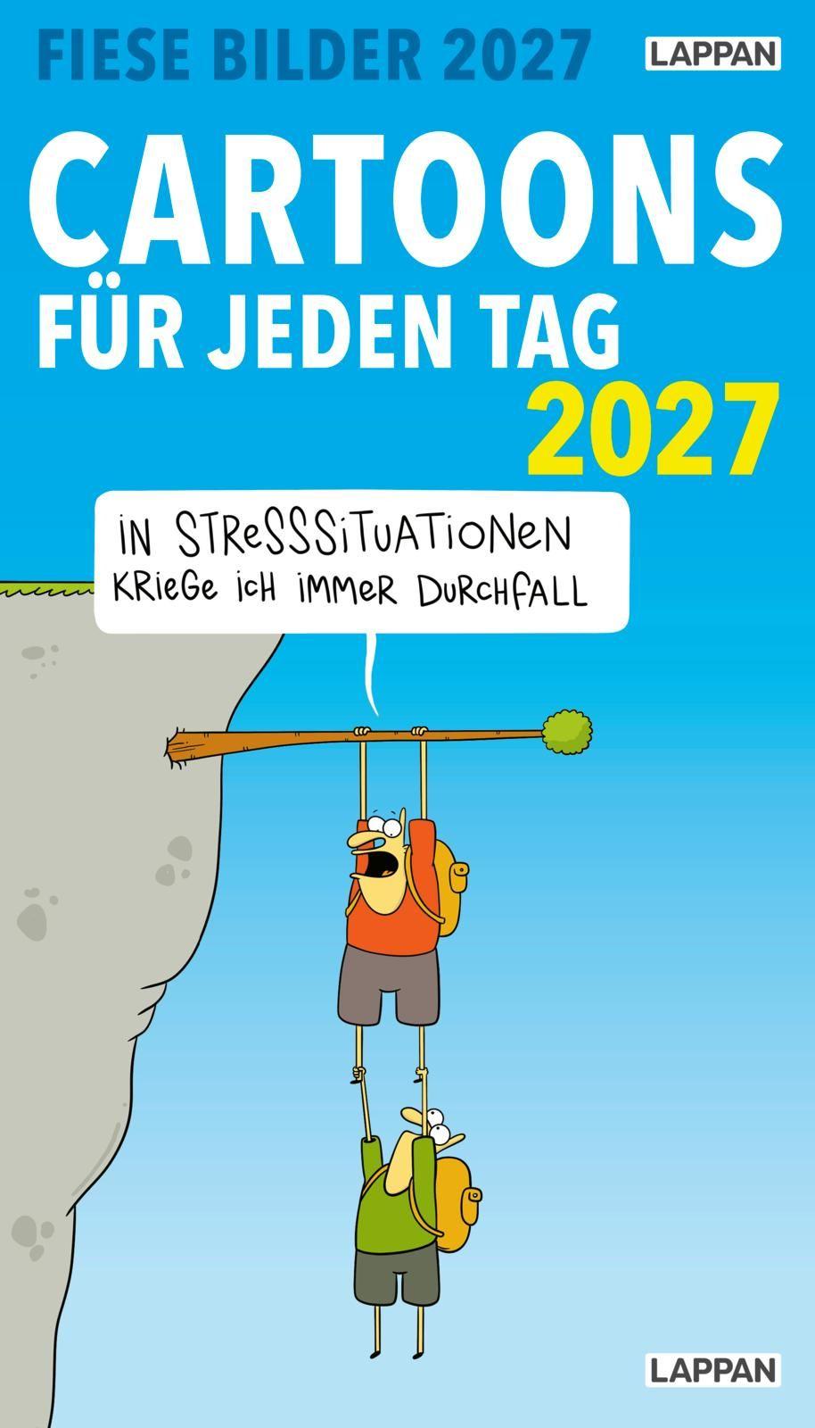 Vorderes Coverbild Fiese Bilder Cartoons für jeden Tag 2027: Tagesabreißkalender