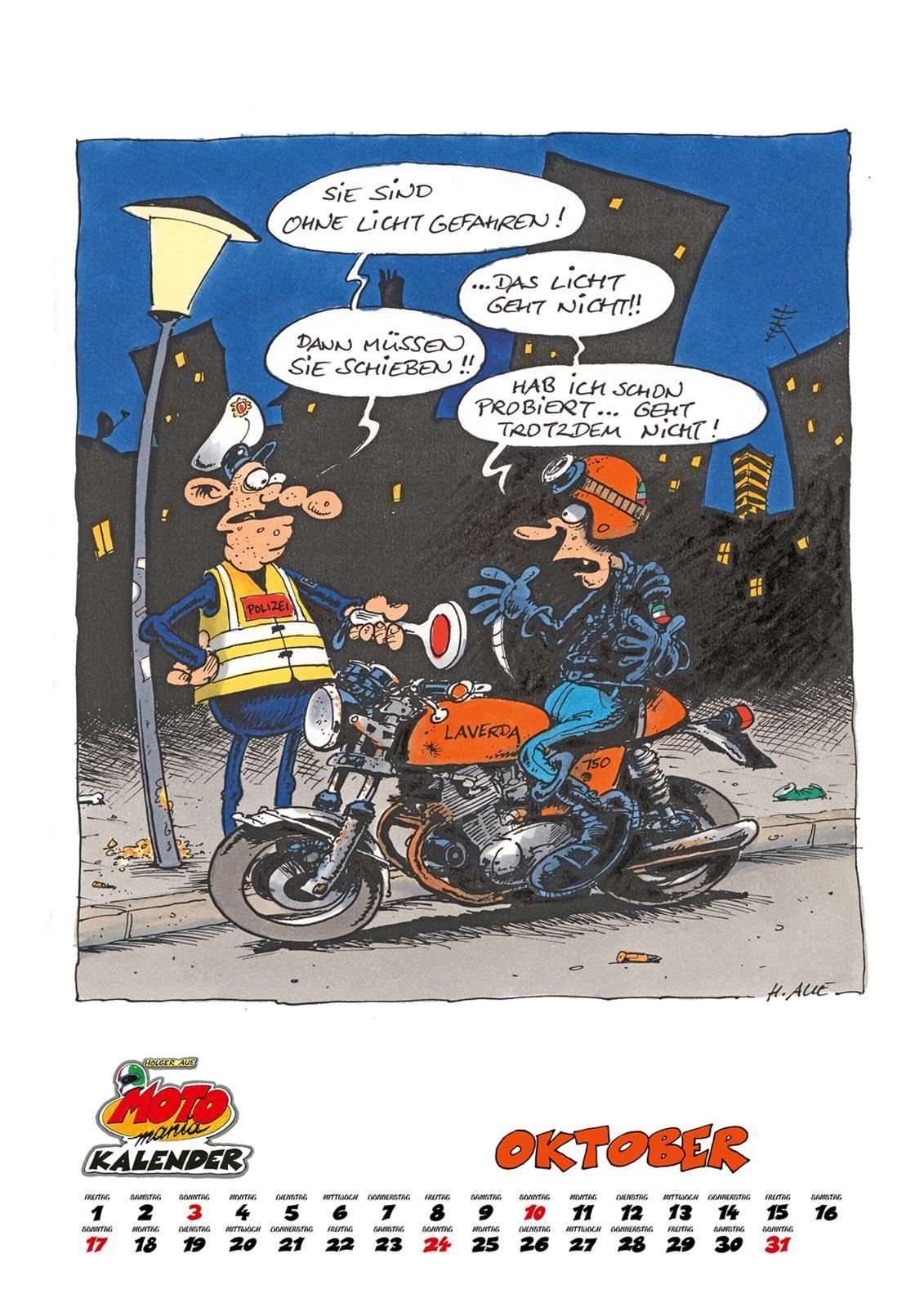 Beispielinhalt (Bild) MOTOmania Kalender 2027: Monatskalender im Großformat